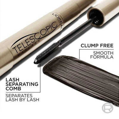 L'Oreal Paris Telescopic Original Mascara 905 Black 0.27 fl oz - Missing Box - Image 5