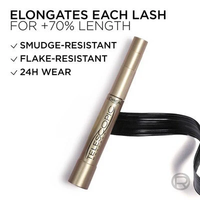 L'Oreal Paris Telescopic Original Mascara 905 Black 0.27 fl oz - Missing Box - Image 8