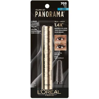 L'Oreal Paris Voluminous Panorama Lengthening Mascara 703 Waterproof Black 0.33 fl oz - New - Image 8