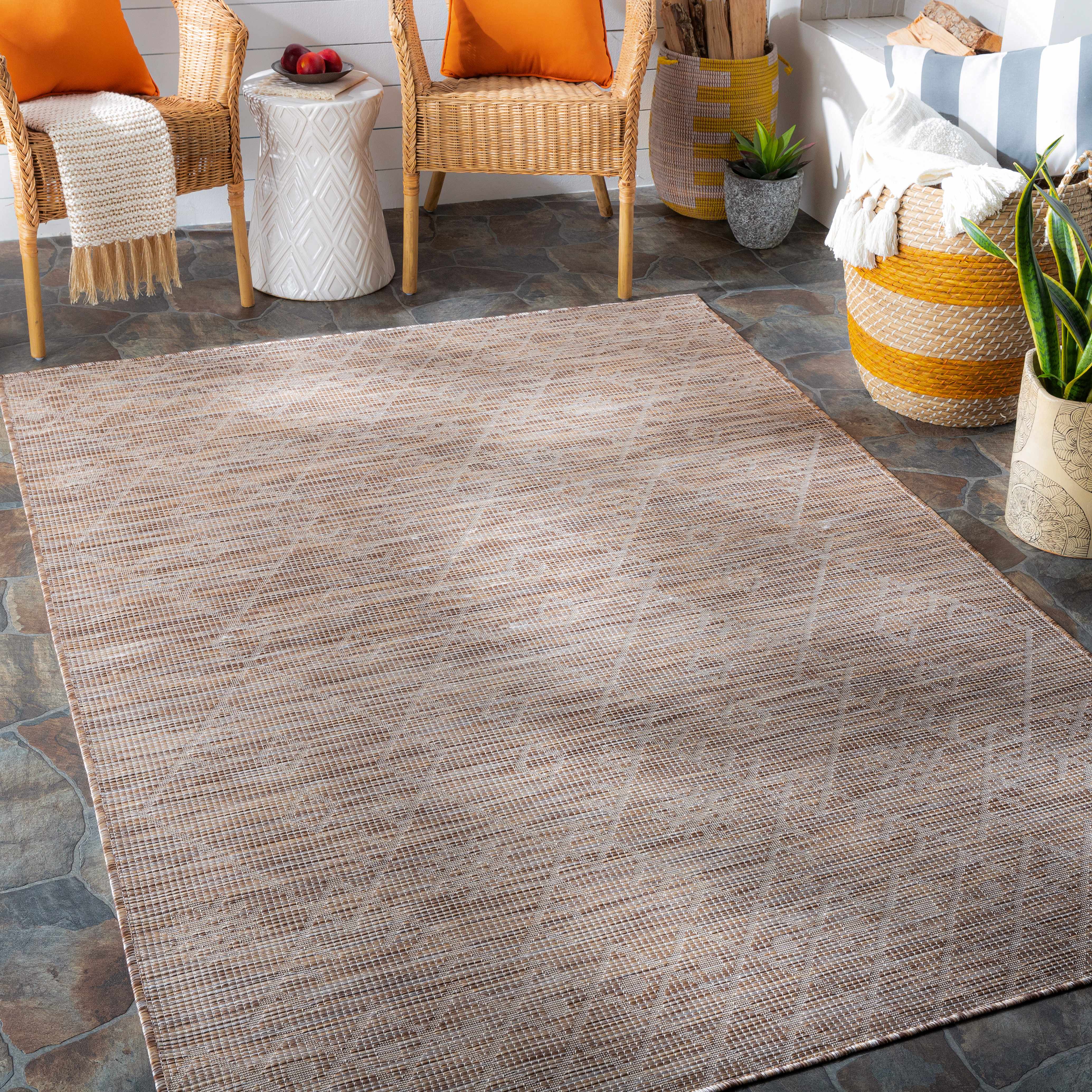 Lorena Beige Flatweave Trellis Rug - Clearance - Image 2