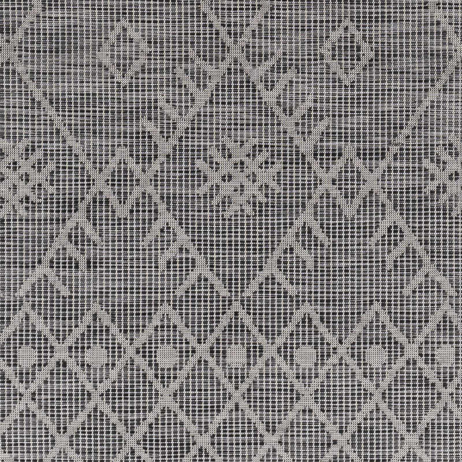 Lorena Charcoal Flatweave Trellis Carpet - Clearance - Image 3