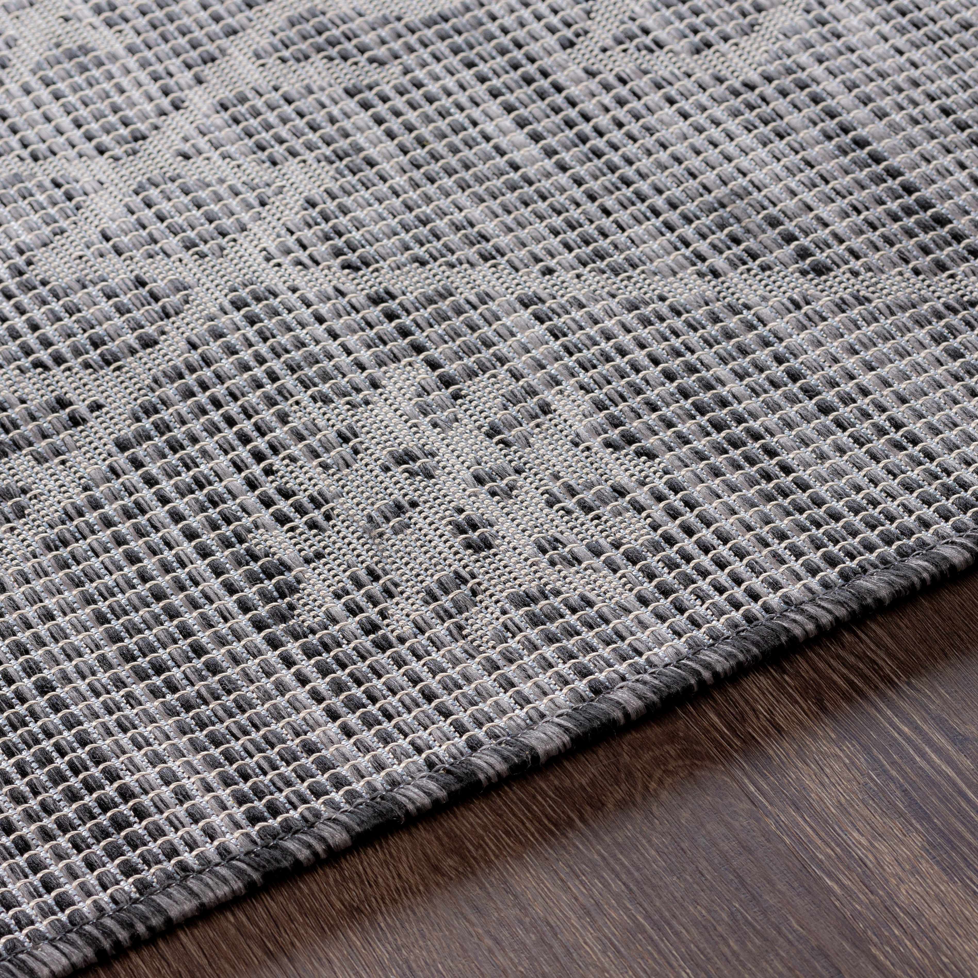 Lorena Charcoal Flatweave Trellis Carpet - Clearance - Image 8