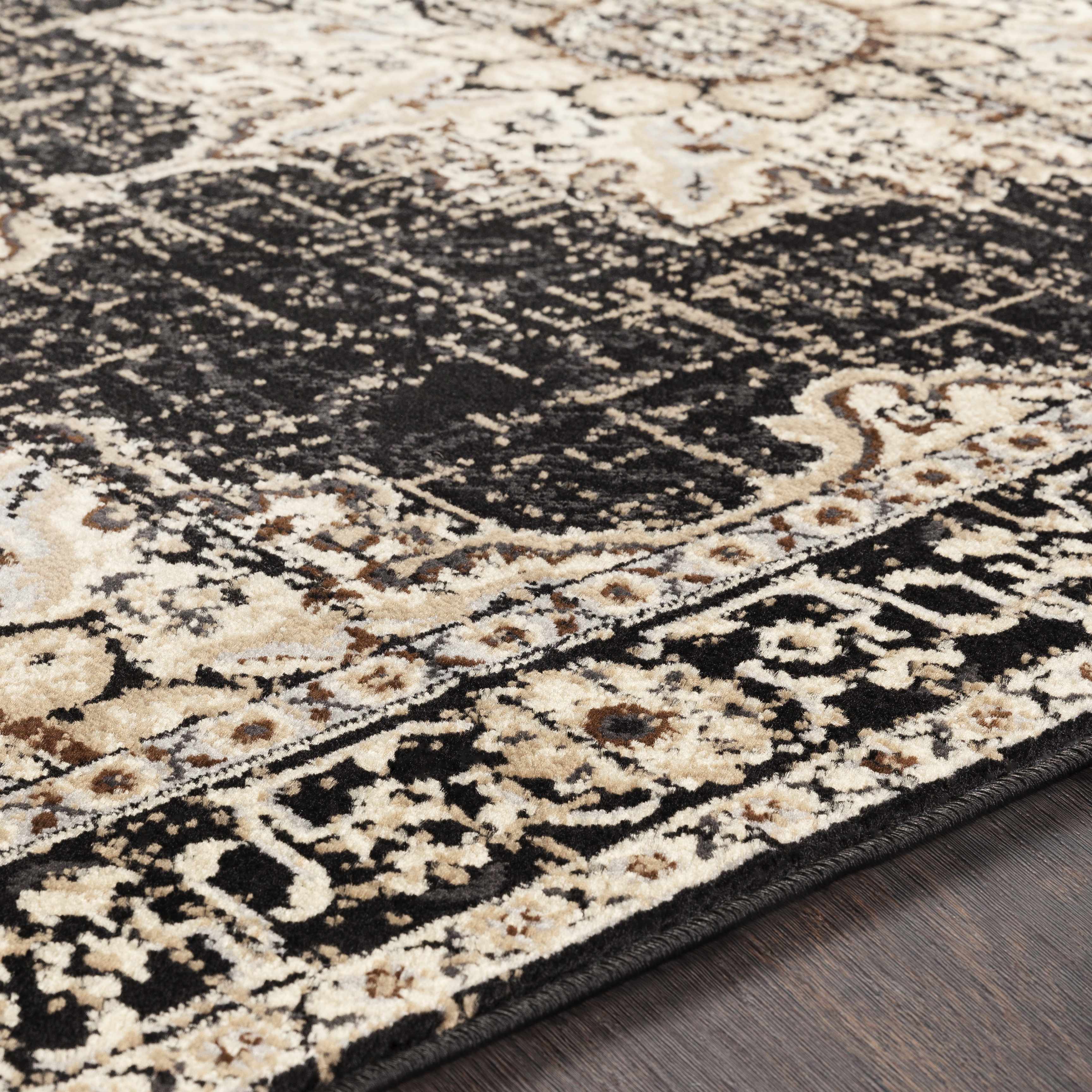 Lostwithiel Black Medallion Rug - Image 11