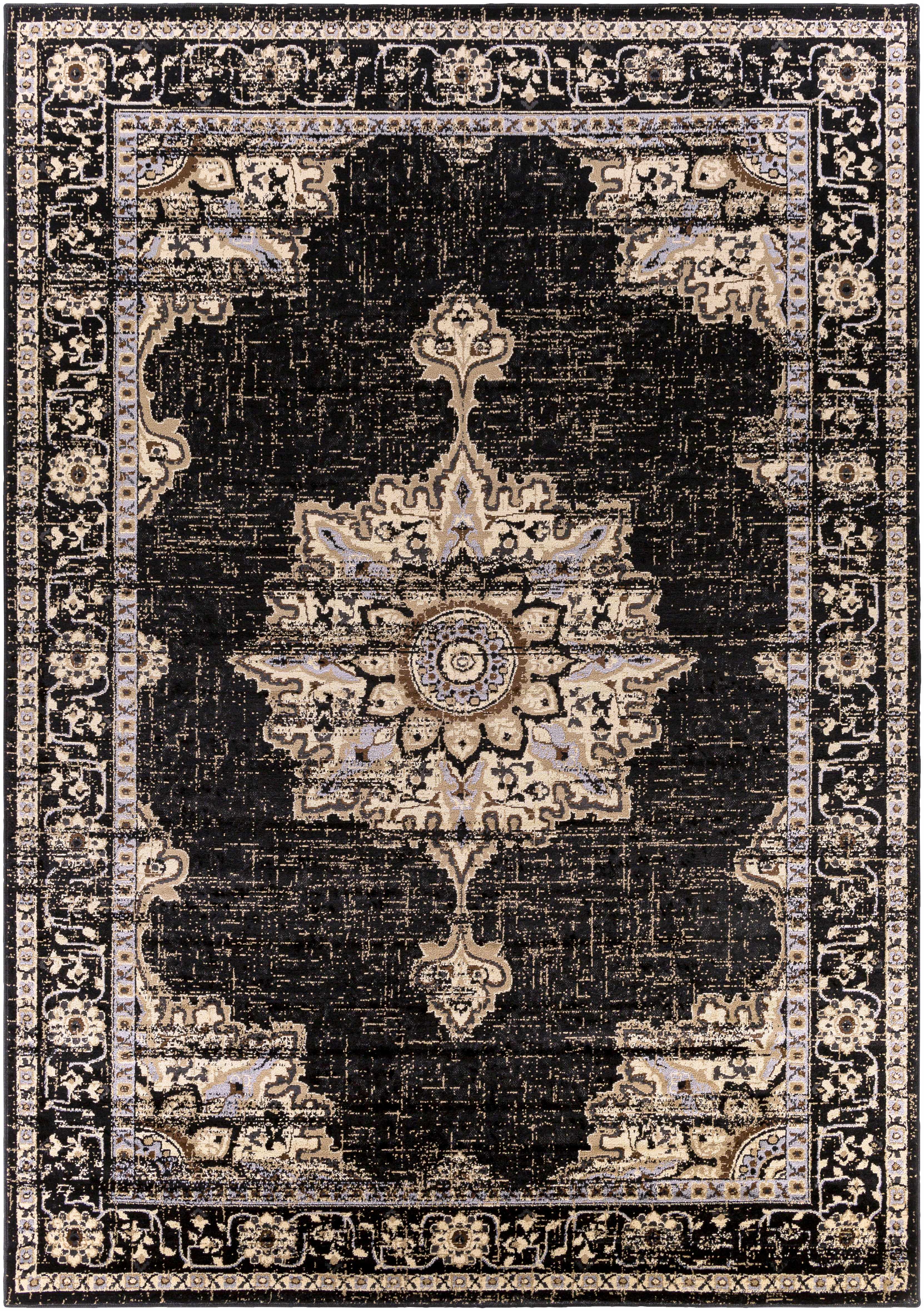 Lostwithiel Black Medallion Rug - Image 13