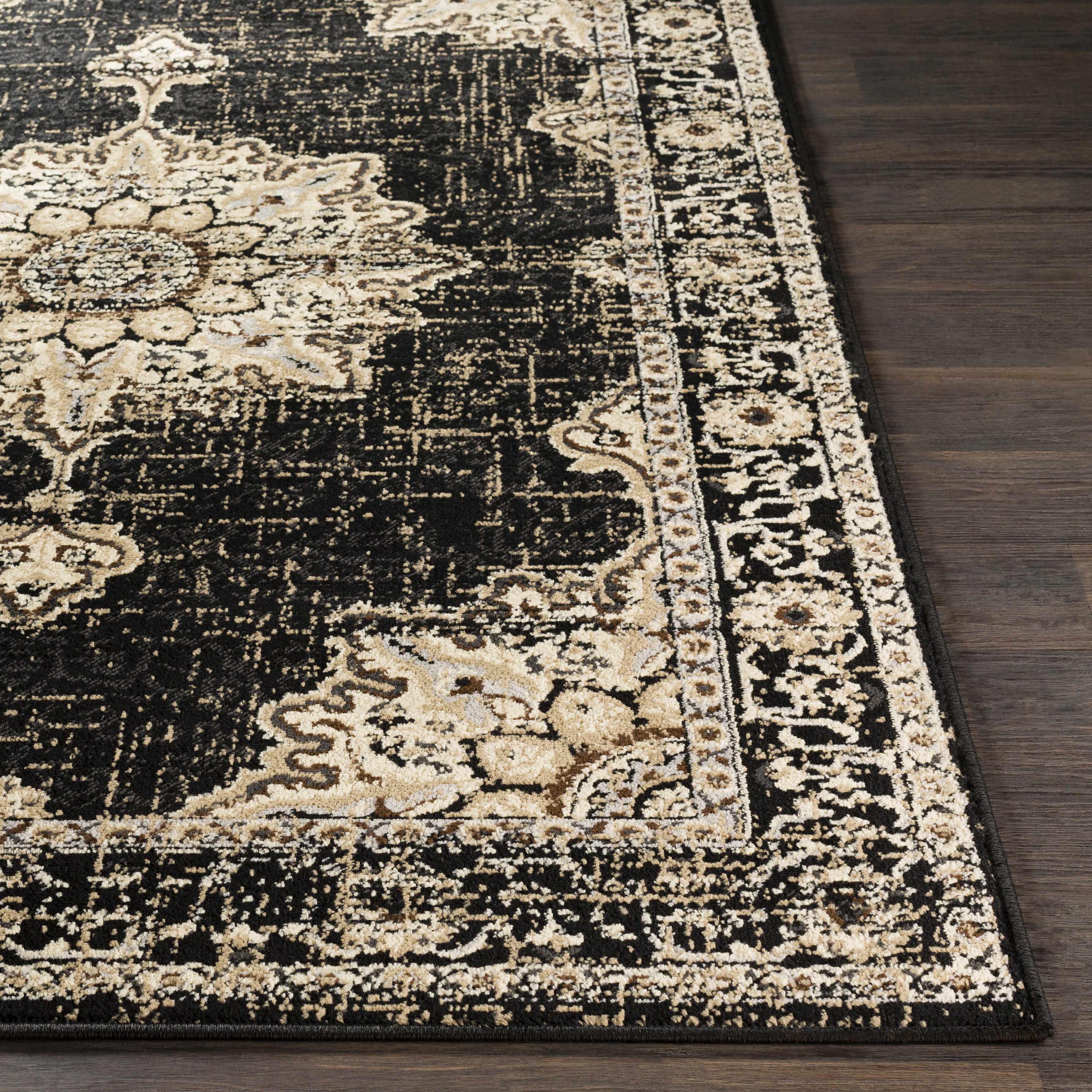 Lostwithiel Black Medallion Rug - Image 5