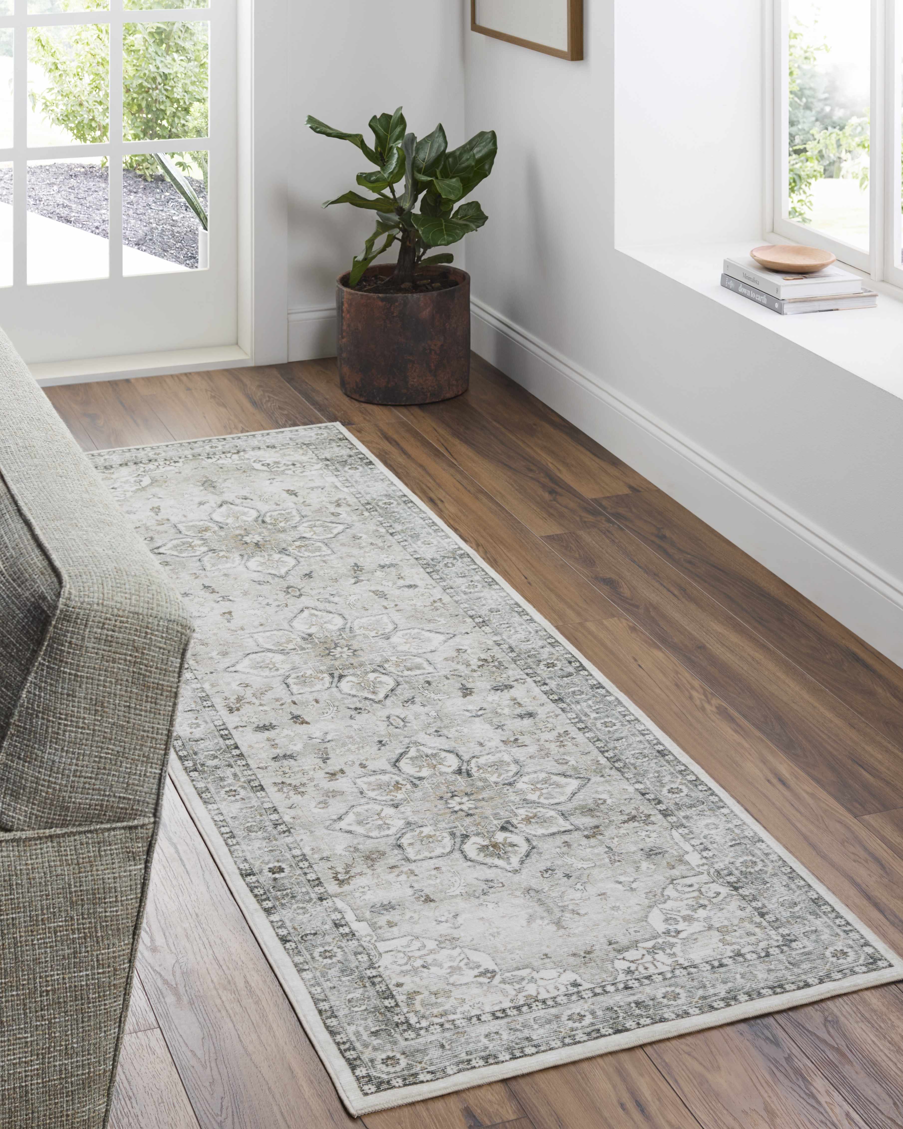 Lotan Sage Medallion Washable Area Rug - Image 5