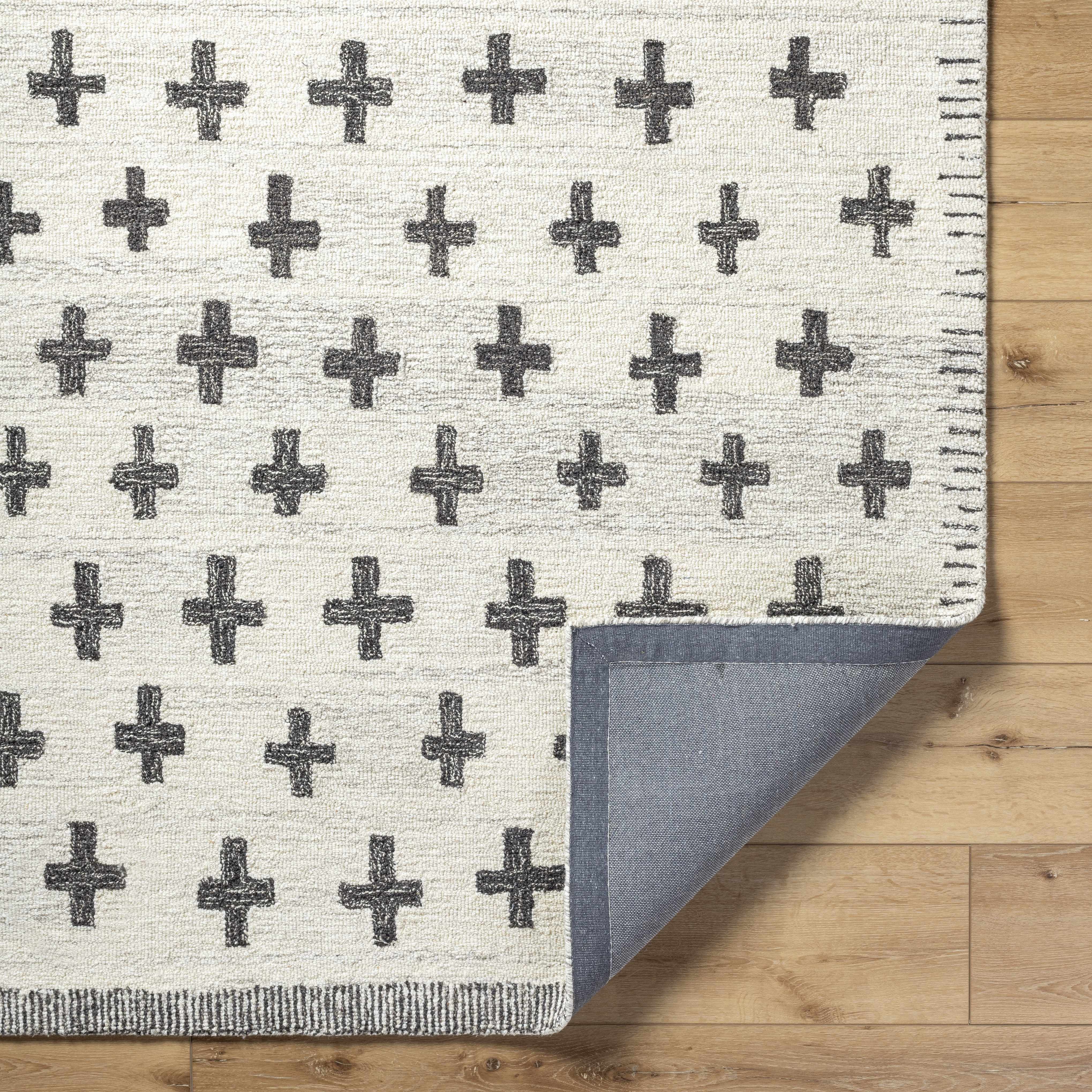 Lotta Light Silver Modern Wool Area Rug - Image 5
