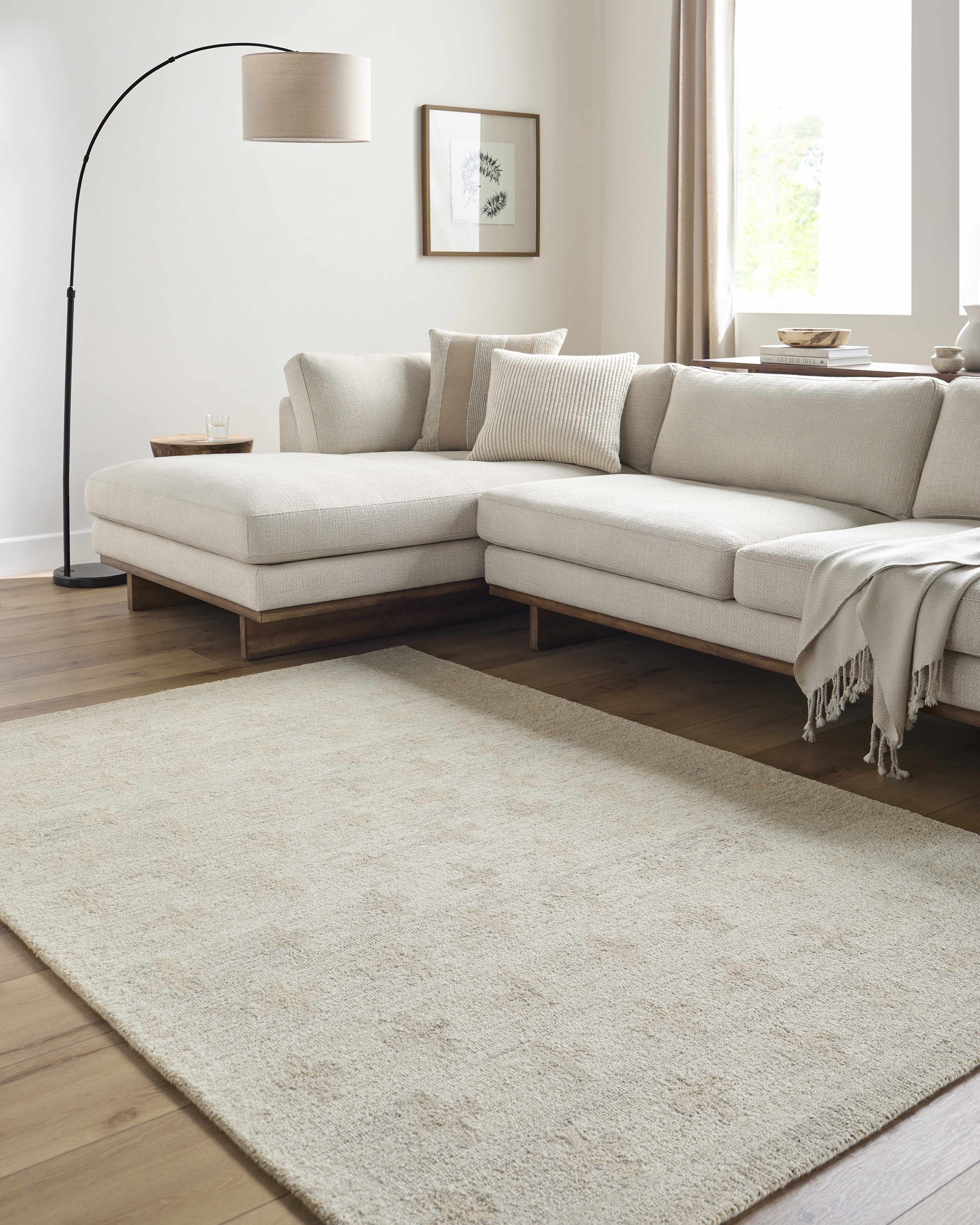 Lotta Peach Modern Wool Area Rug - Image 2