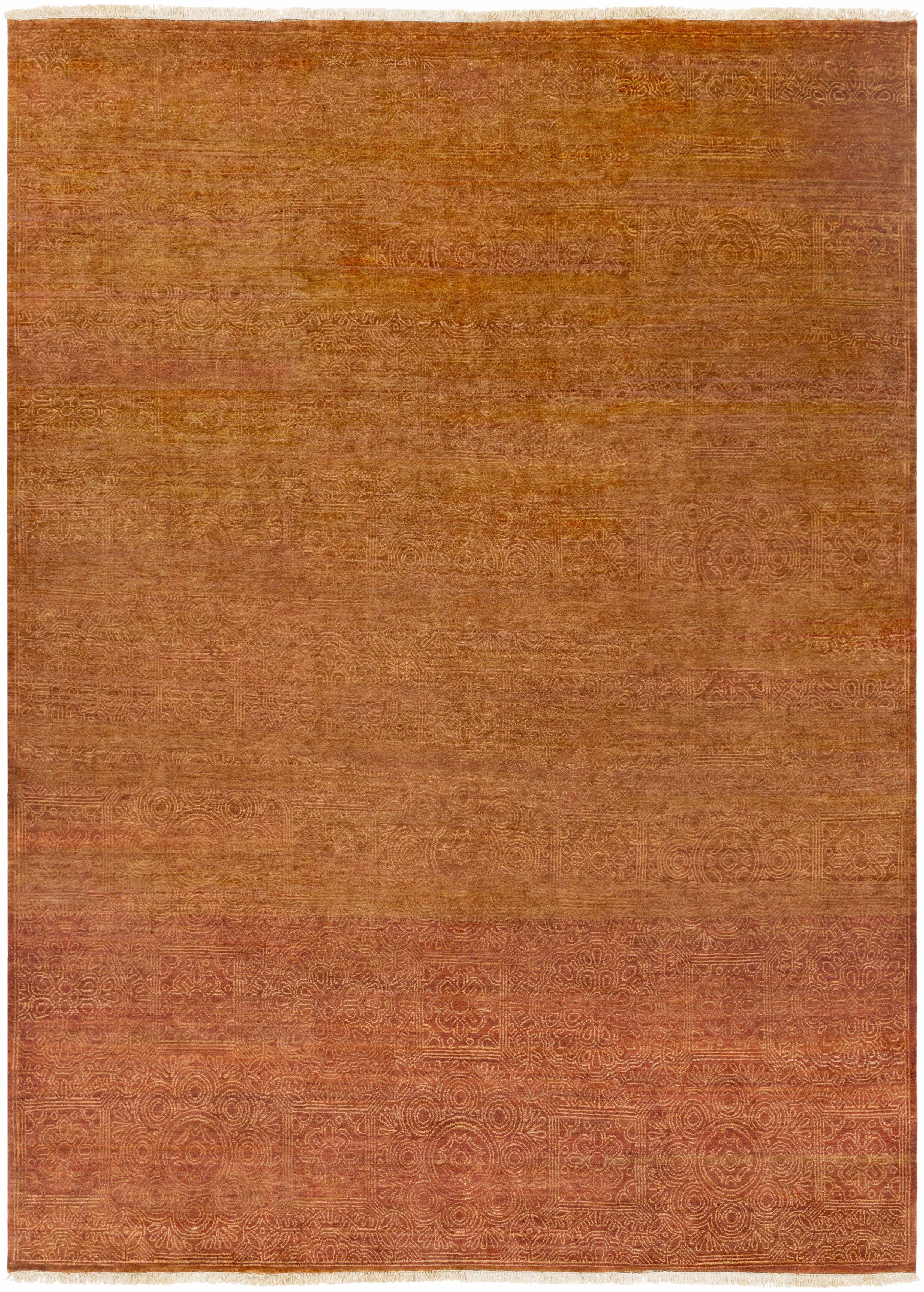 Lottsburg Premium Orange Wool Rug - Clearance - Image 3