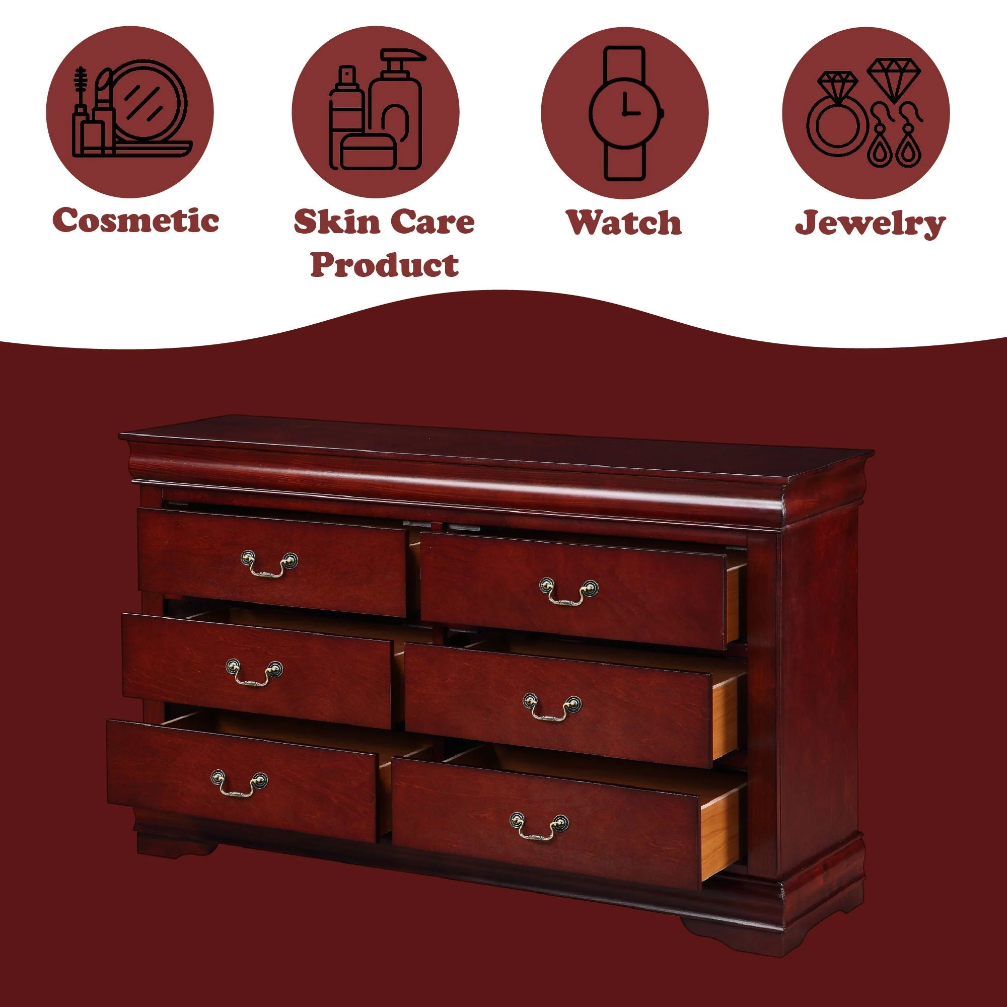 Louis Philippe - Bedroom Dresser, Sleek Design - Image 4