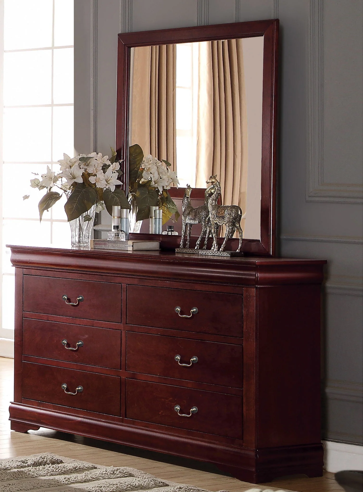 Louis Philippe - Bedroom Mirror, Elegant Design - Image 3