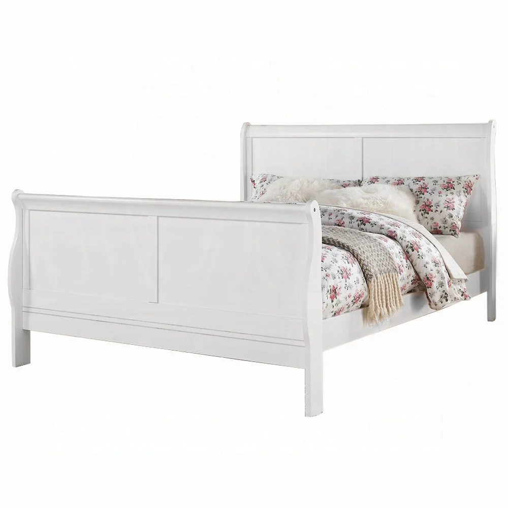 Louis Philippe III White Finish Queen Bed - Image 3