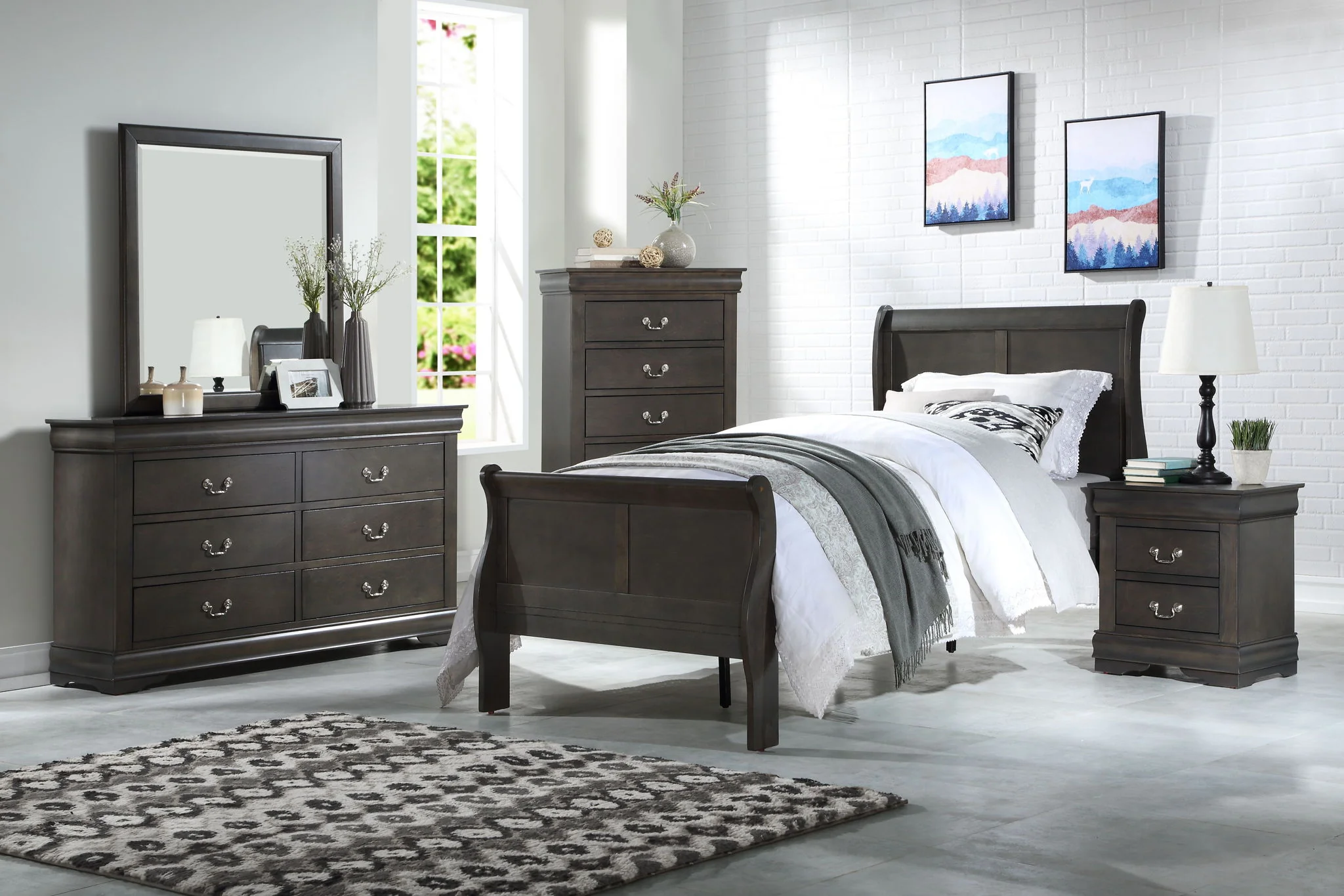 Louis Philippe - Sleigh Bedroom Set - Image 2