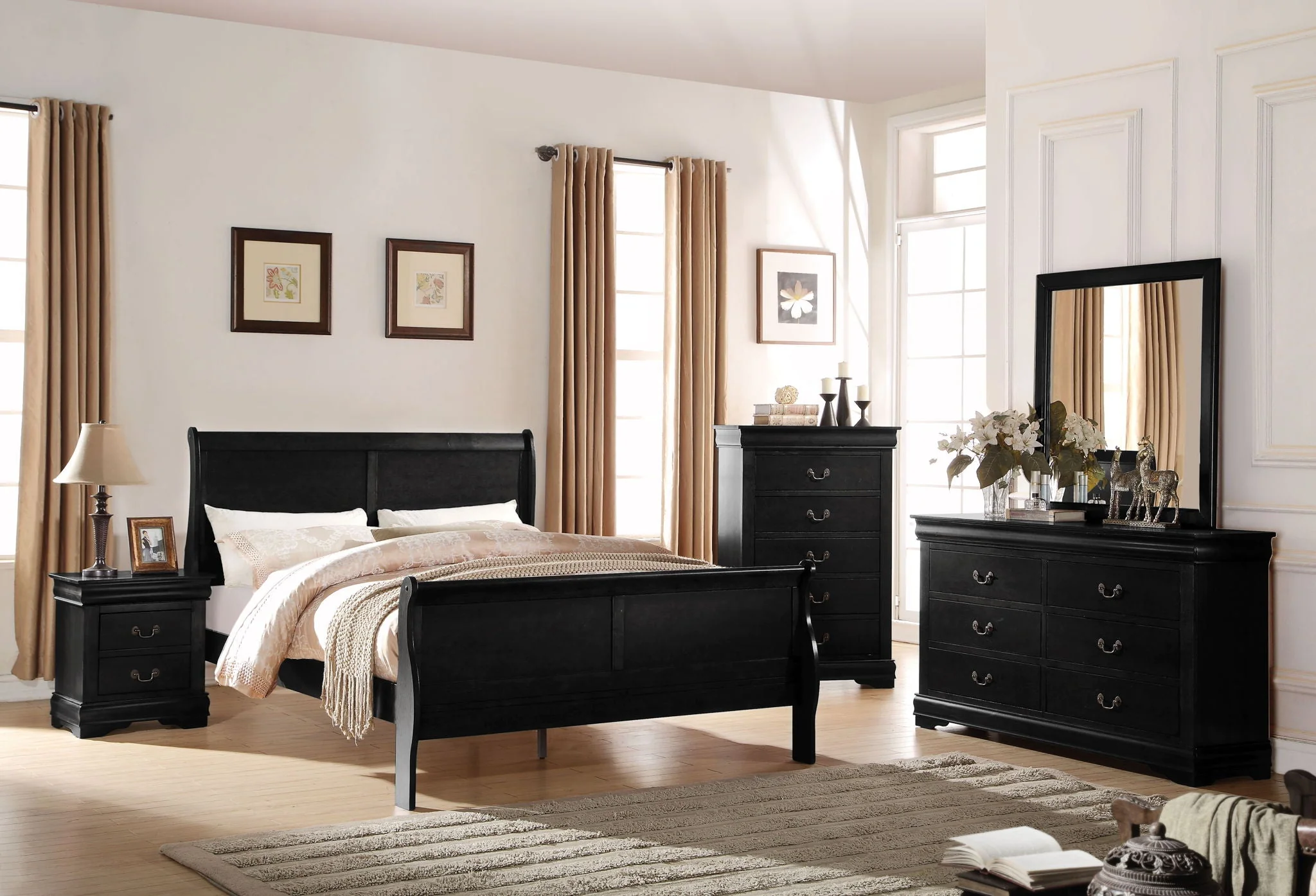 Louis Philippe - Sleigh Bedroom Set - Image 4