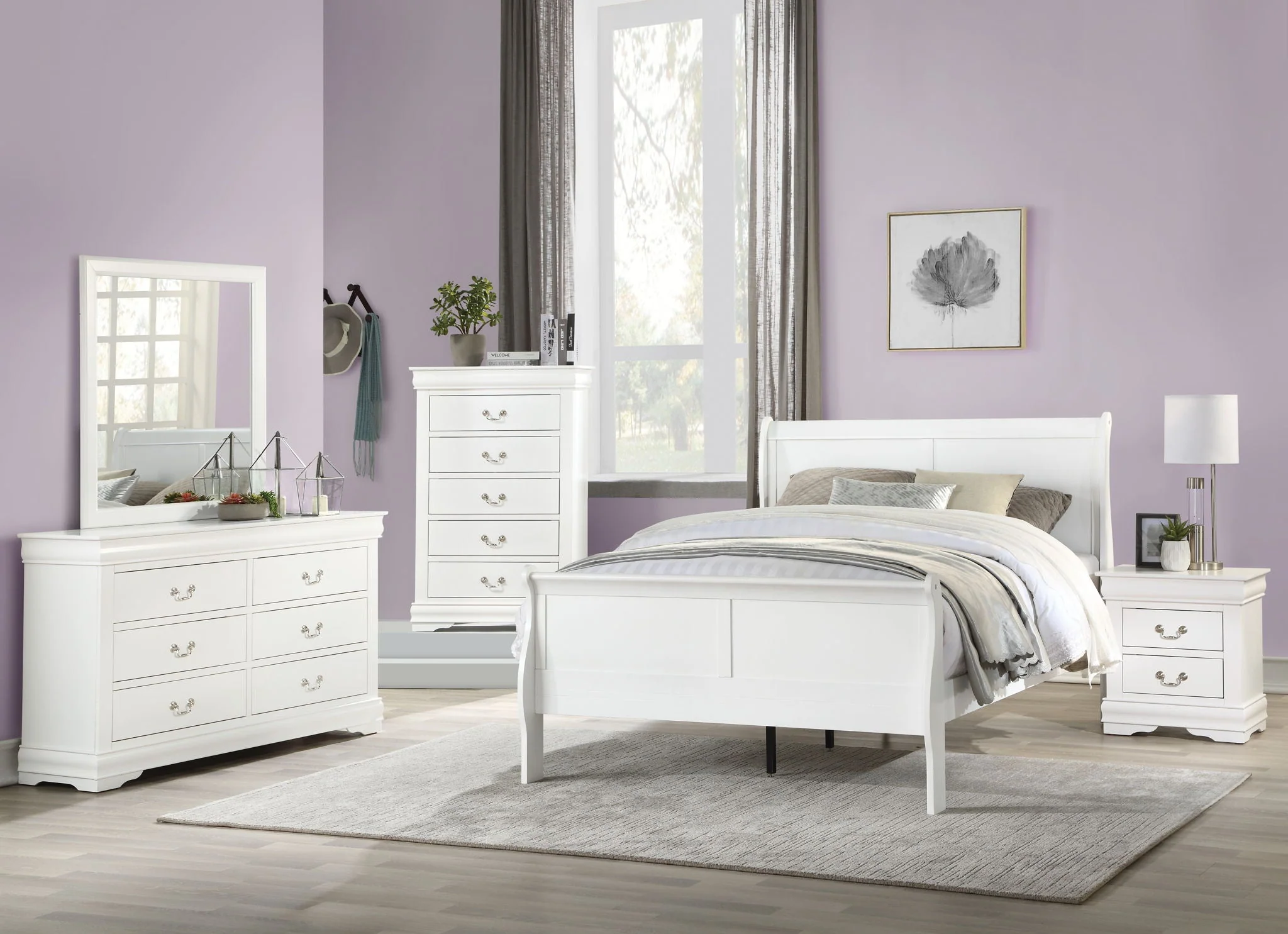 Louis Philippe - Sleigh Style Bed - Image 28