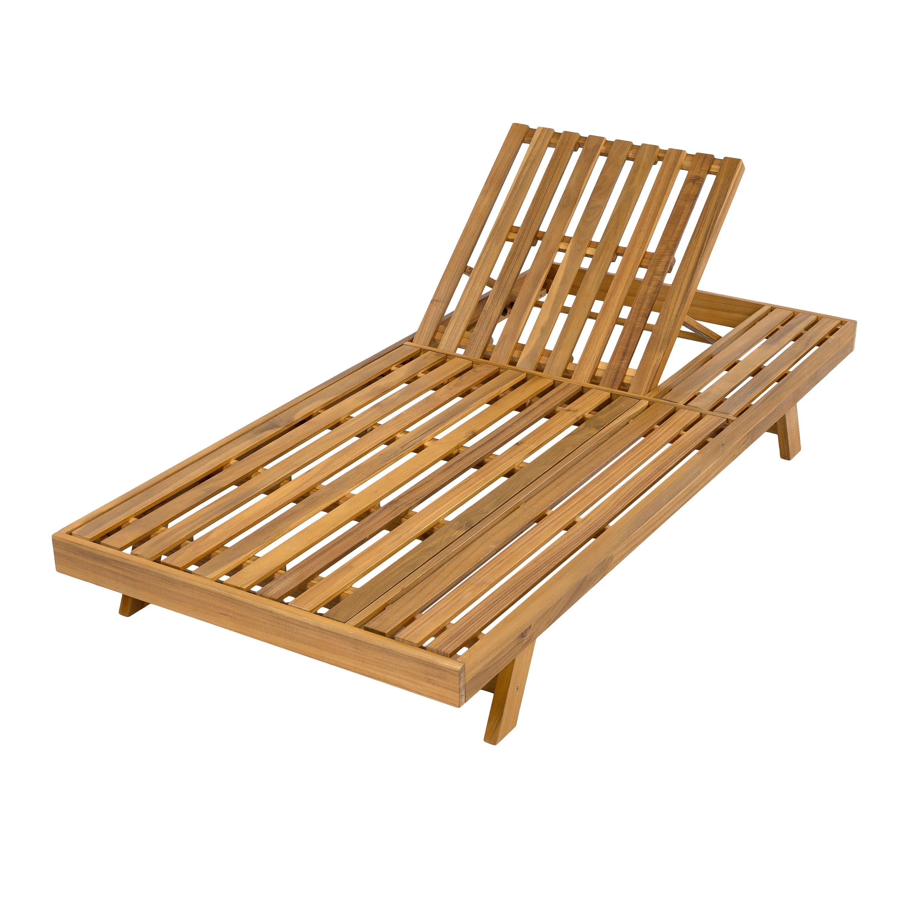 Lounge Chaise Set, Acacia Wood with Water-Resistant Cushions - Image 16