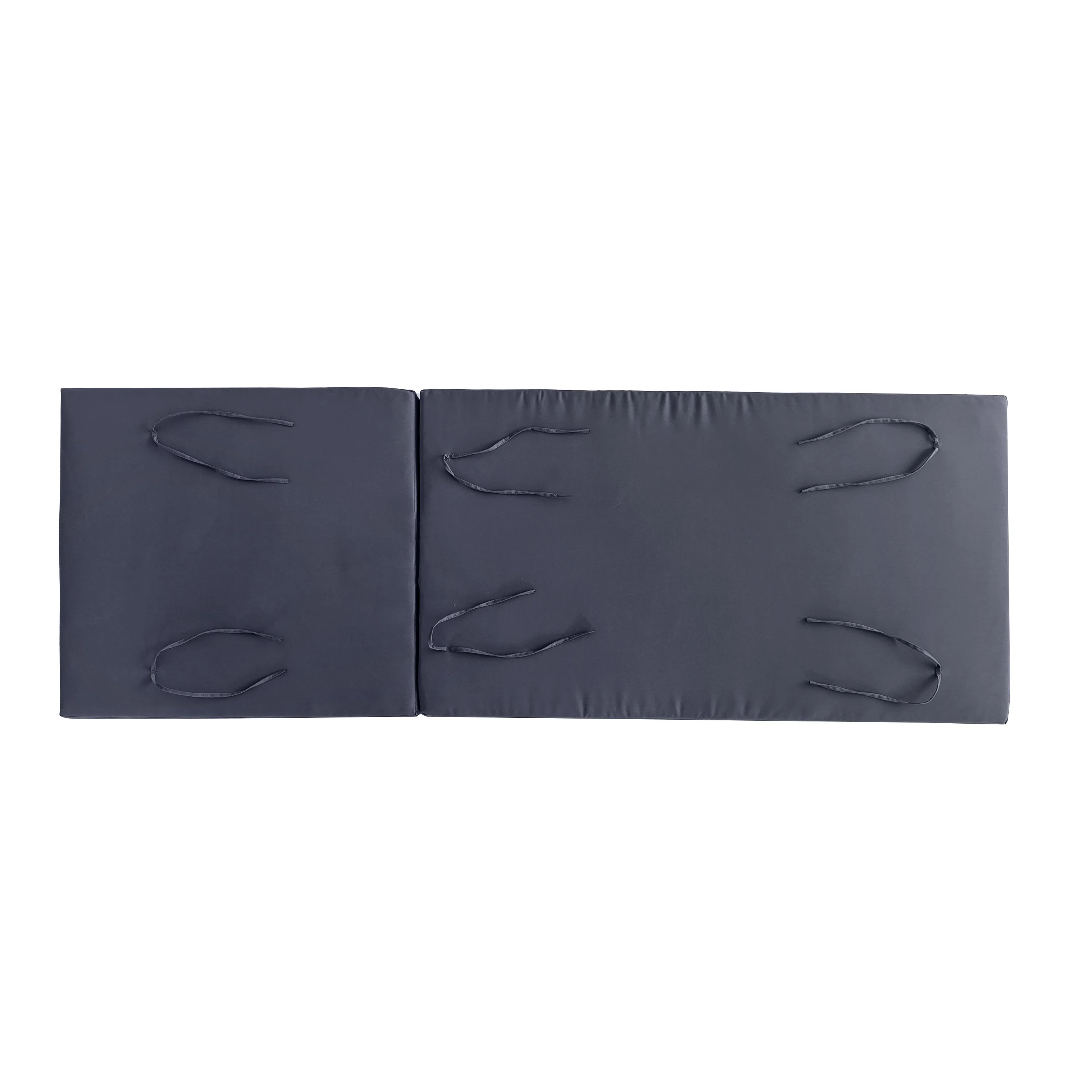 Lounge Chaise Set in Black Acacia Wood with Water-Resistant Cushions - Image 15