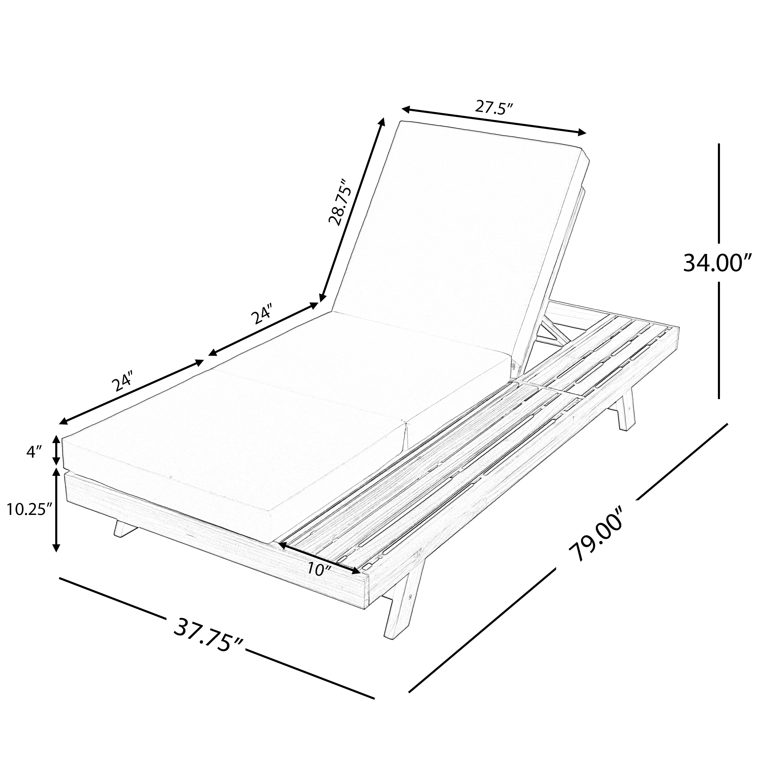 Lounge Chaise Set with Space Available on One Side - Image 3