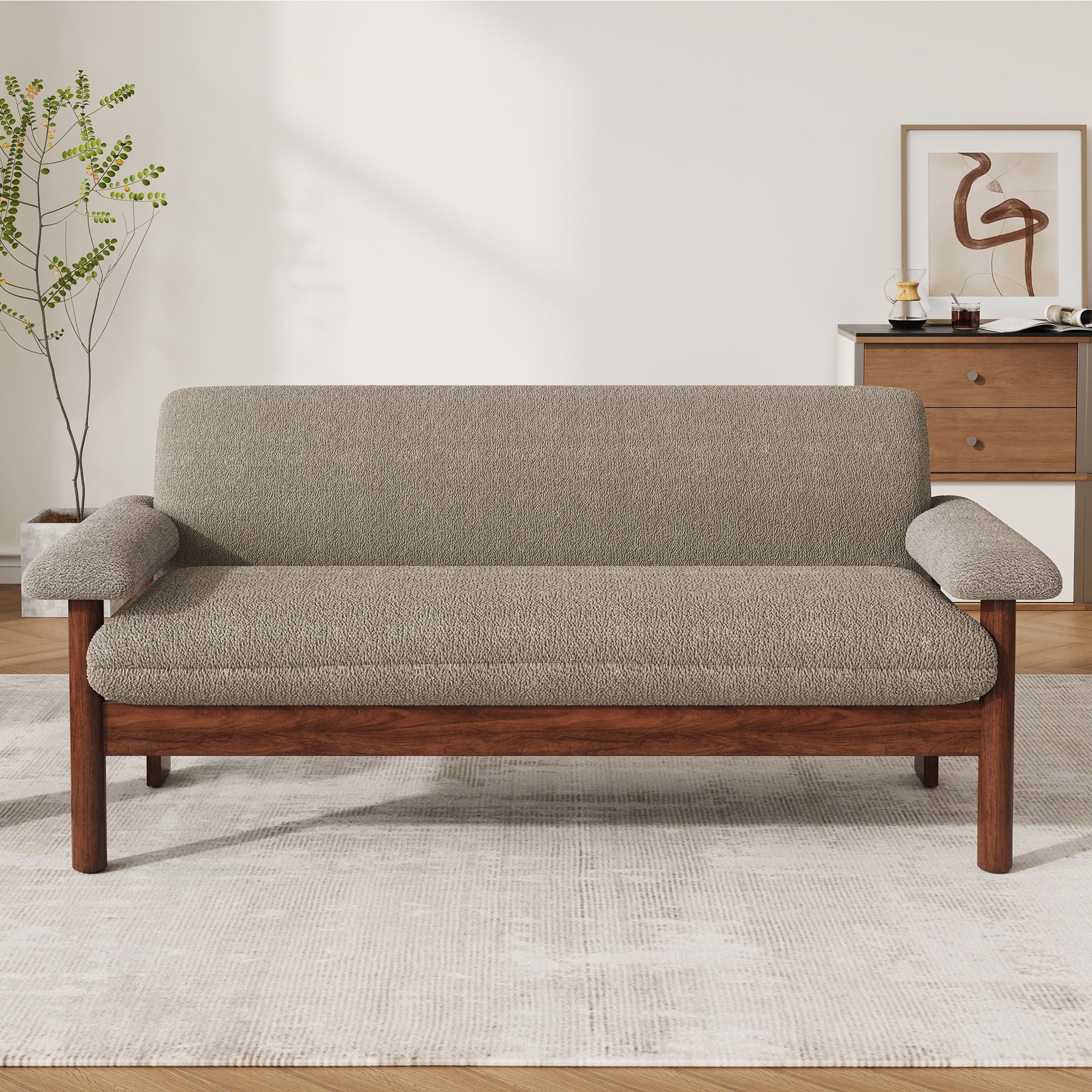 Loveseat Sofa 2 Seater Couch with Armrest Pillows - Image 10
