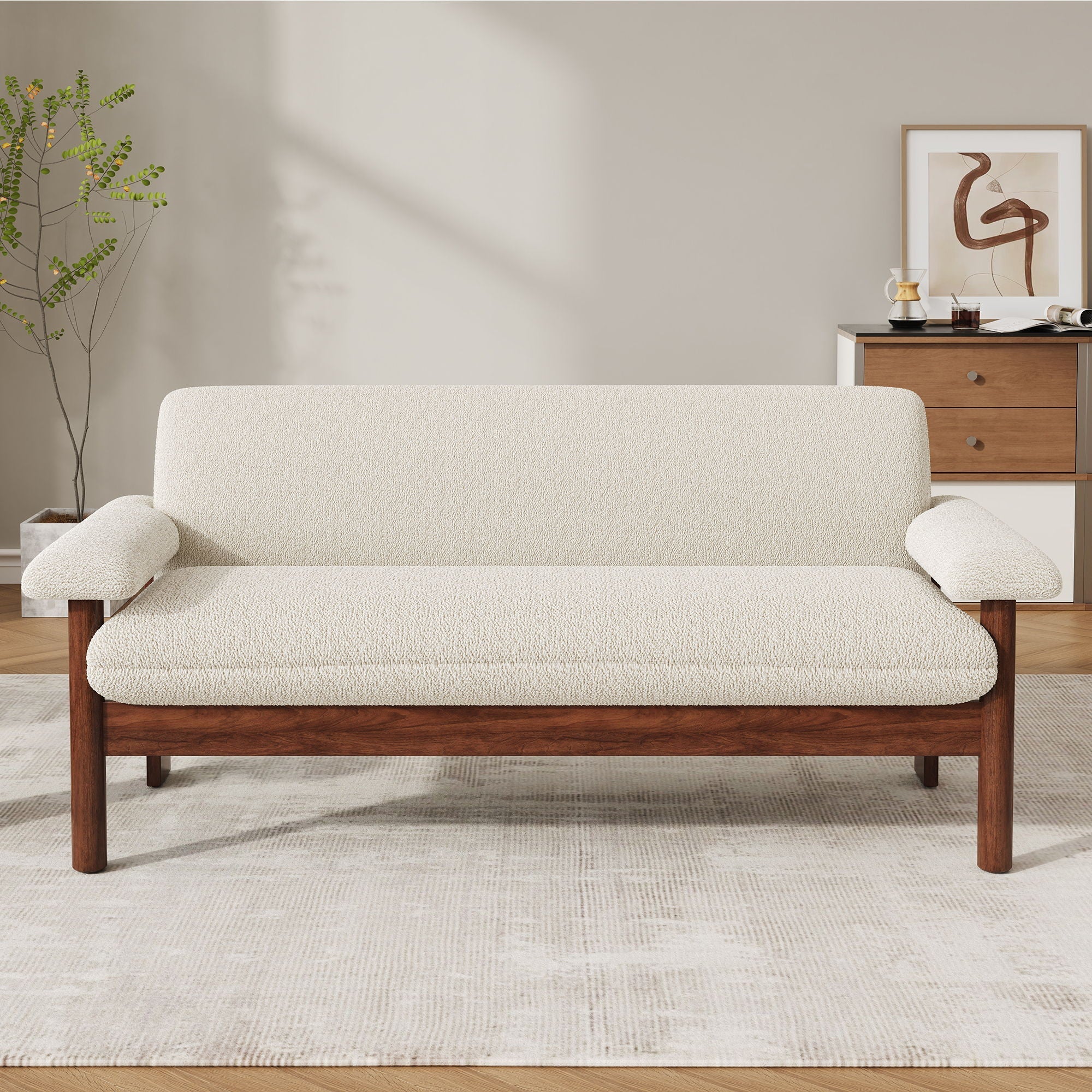 Loveseat Sofa 2 Seater Couch with Armrest Pillows - Image 6