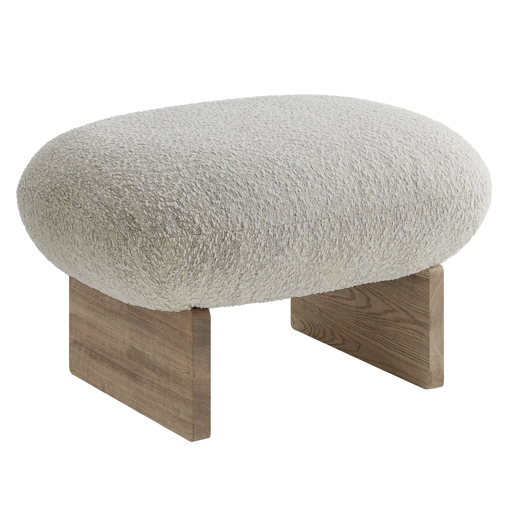 Loyal Boucle Fabric Accent Chair and Ottoman Set by Modway - Image 11