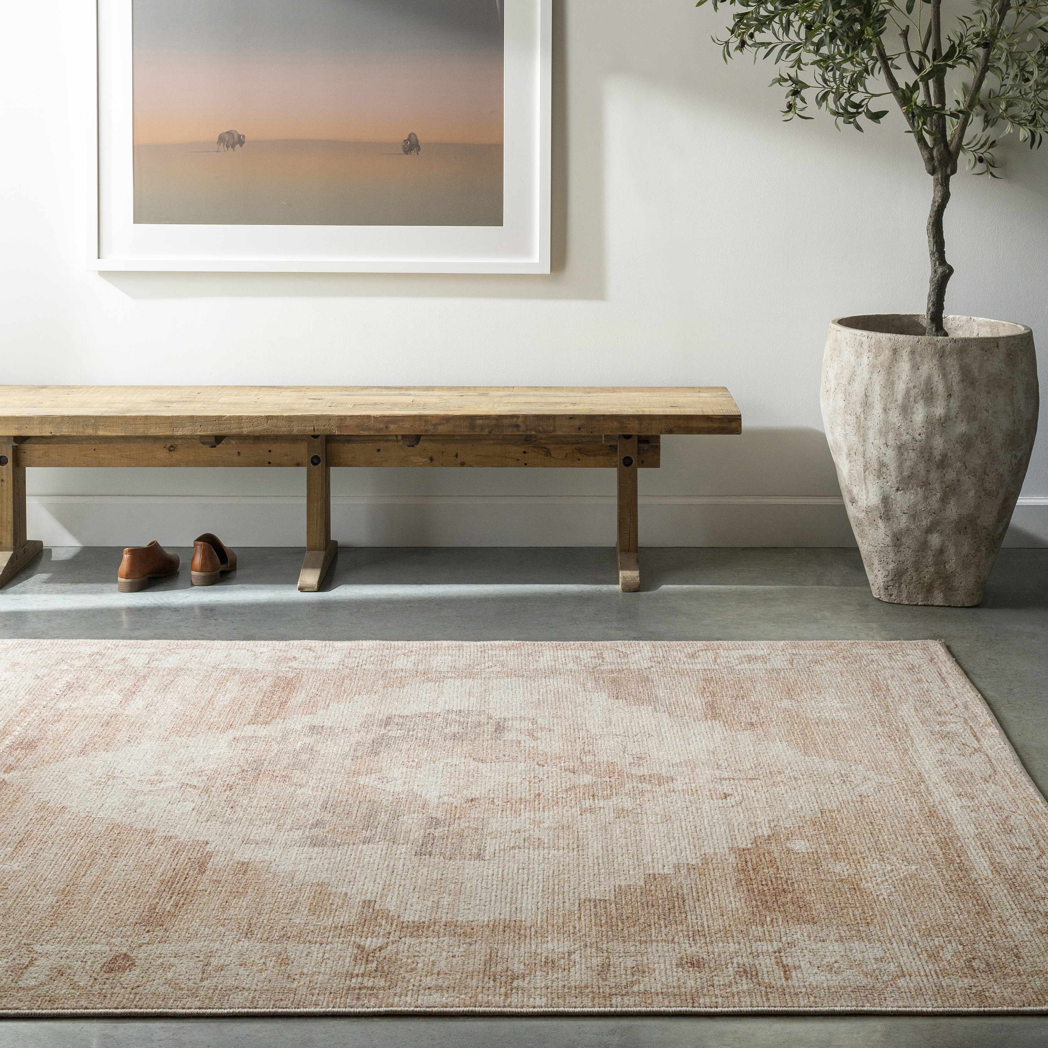 Luca Medallion Dusty Pink Area Rug - Image 2