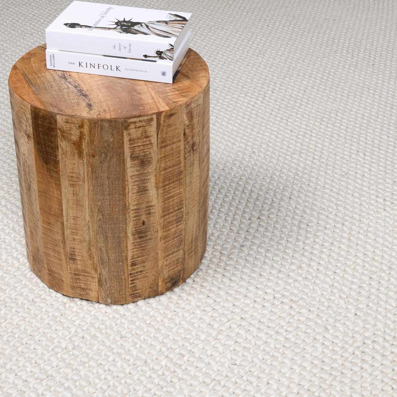 Lucerne Plain Cream Wool Rug LNE-1000 - Image 11