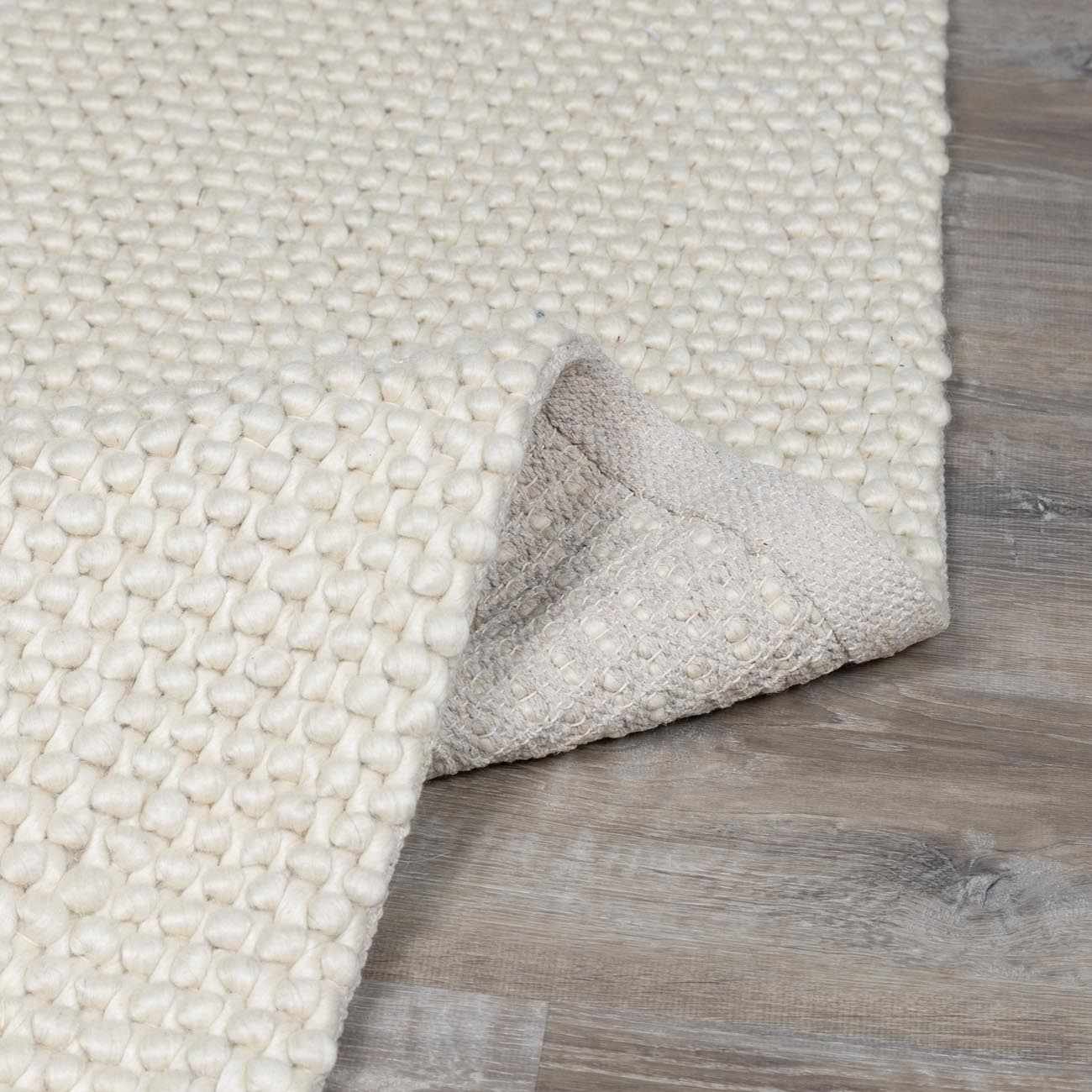 Lucerne Plain Cream Wool Rug LNE-1000 - Image 5