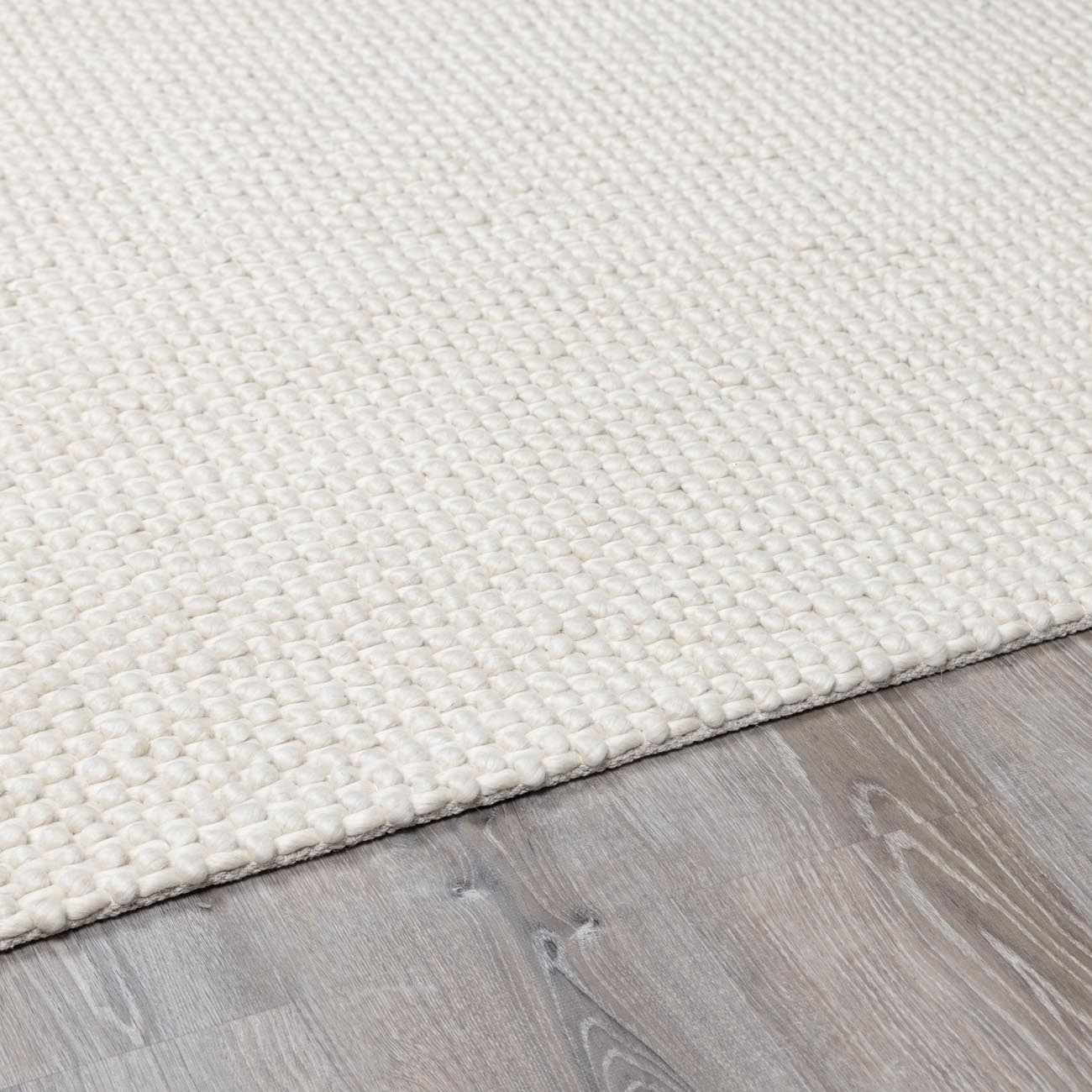 Lucerne Plain Cream Wool Rug LNE-1000 - Image 9