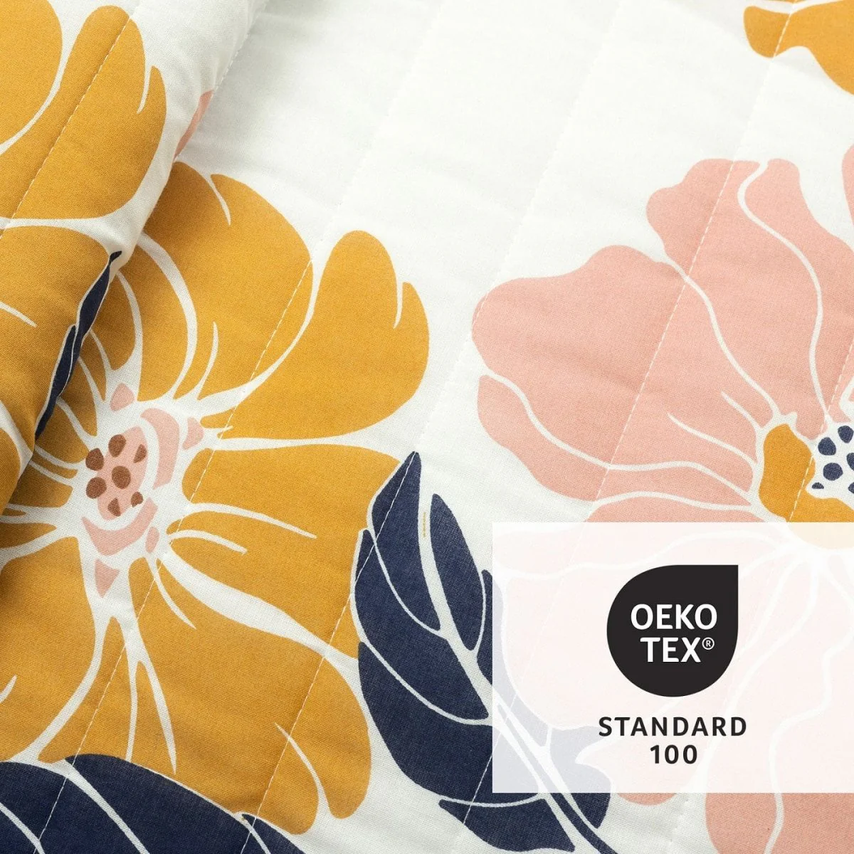 Lucia Abstract Floral Cotton Quilt Set - Image 10