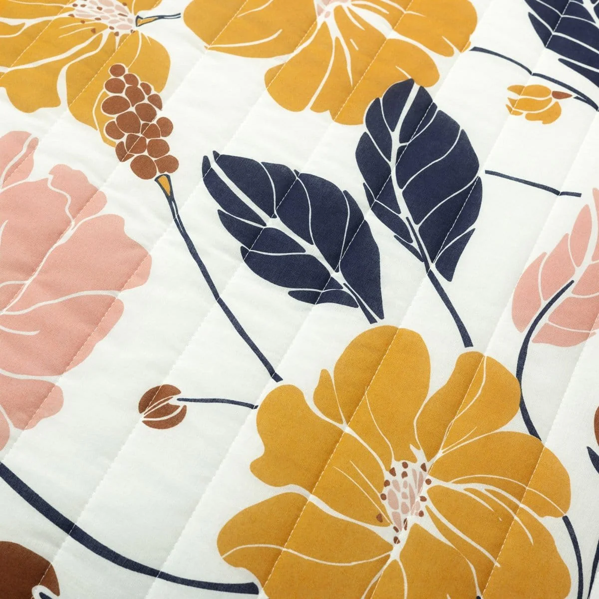 Lucia Abstract Floral Cotton Quilt Set - Image 3