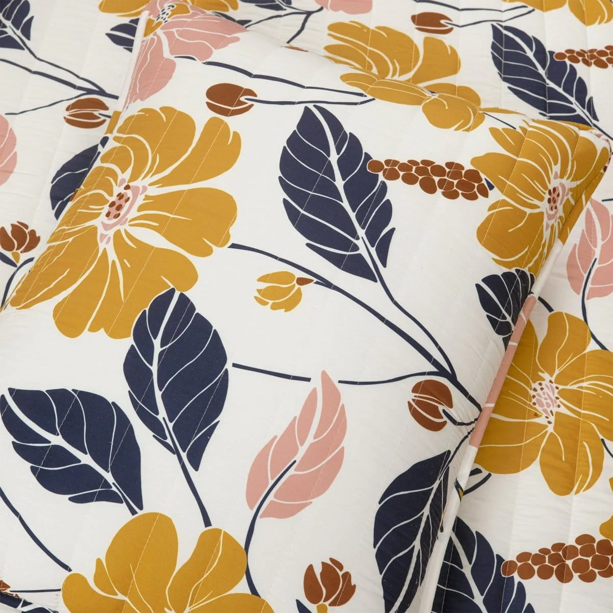 Lucia Abstract Floral Cotton Quilt Set - Image 5