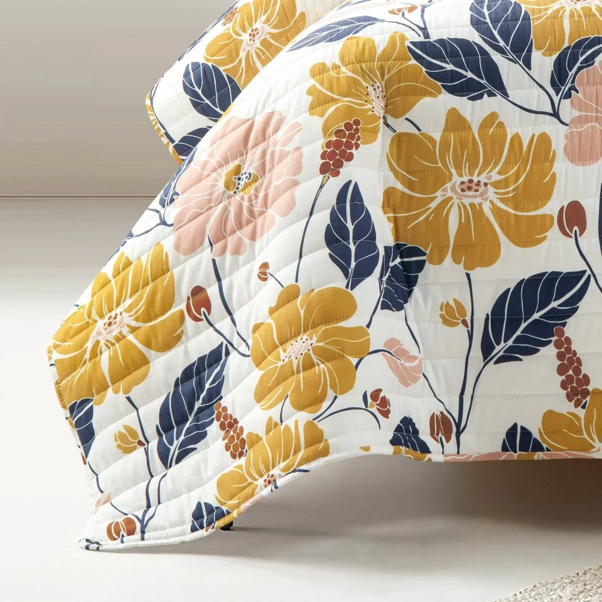 Lucia Abstract Floral Cotton Quilt Set - Image 6
