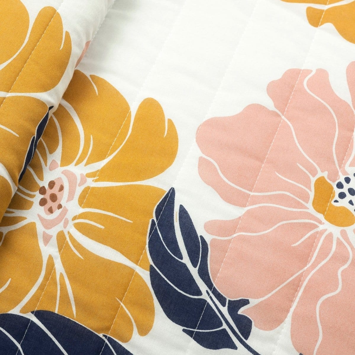 Lucia Abstract Floral Cotton Quilt Set - Image 7