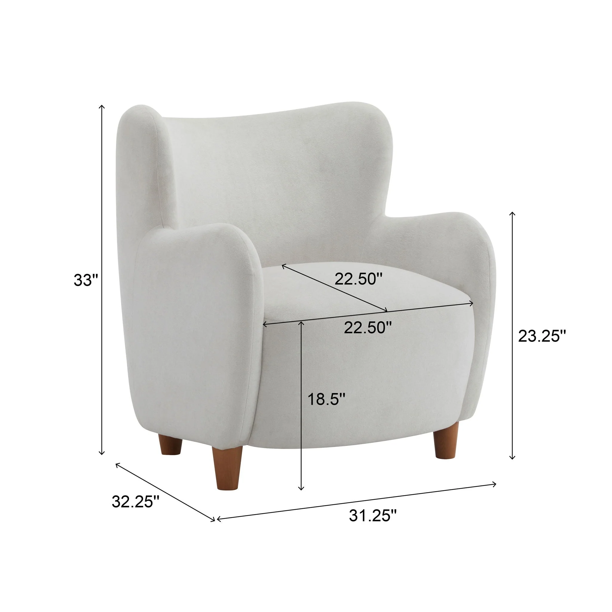 Lucia Wingback Armchair - Image 3