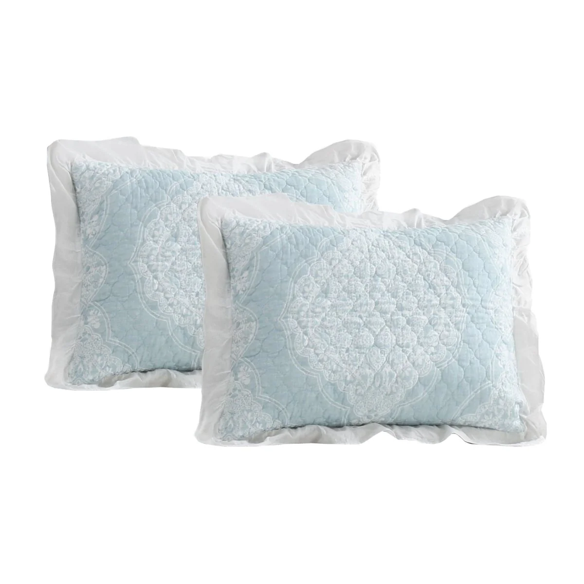 Lucianna Ruffle Edge Cotton Bedspread Set - Image 4