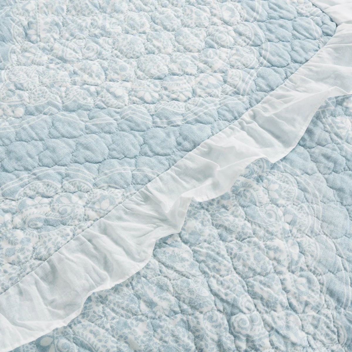 Lucianna Ruffle Edge Cotton Bedspread Set - Image 5