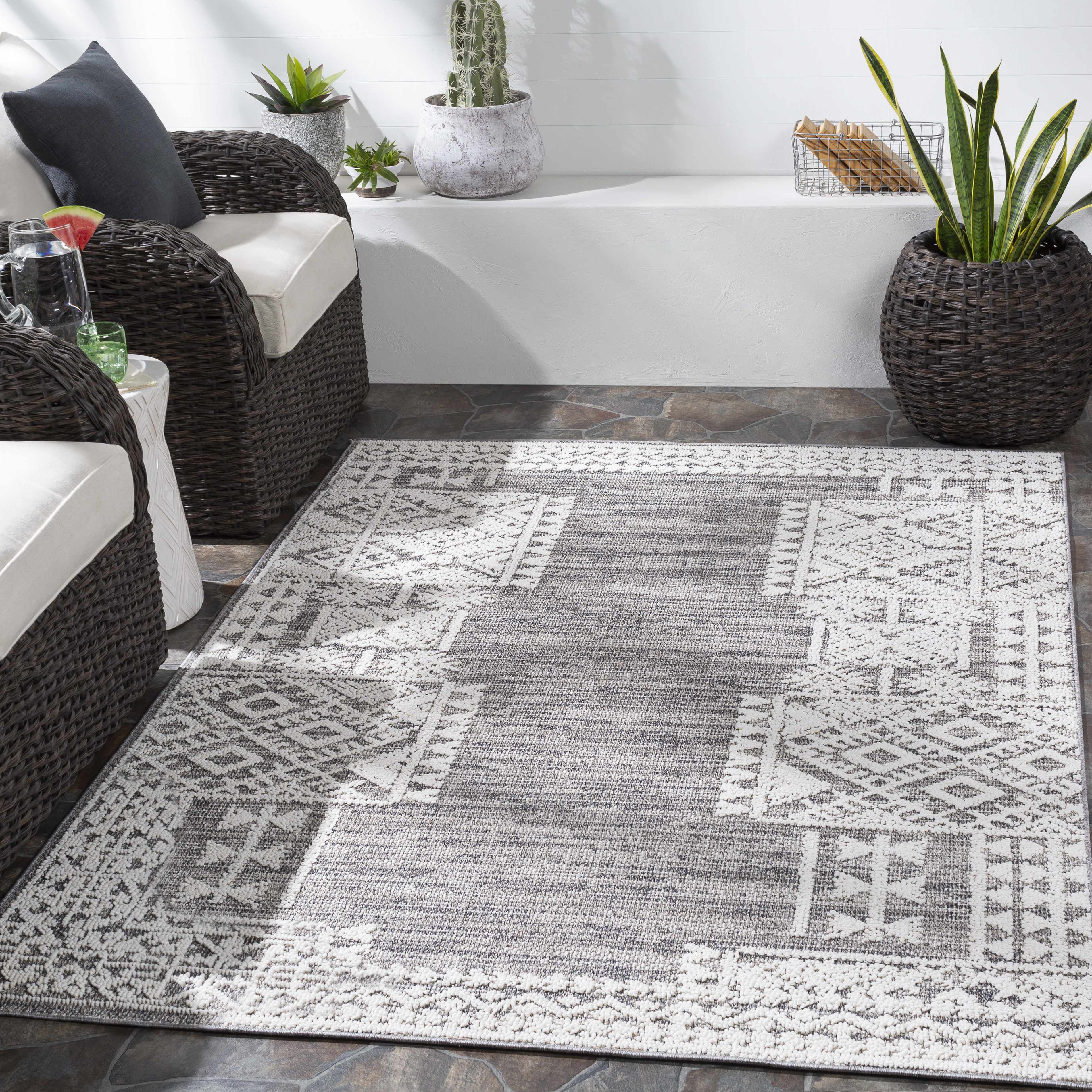 Luddenham Textured Outdoor Rug - Clearance - Image 3