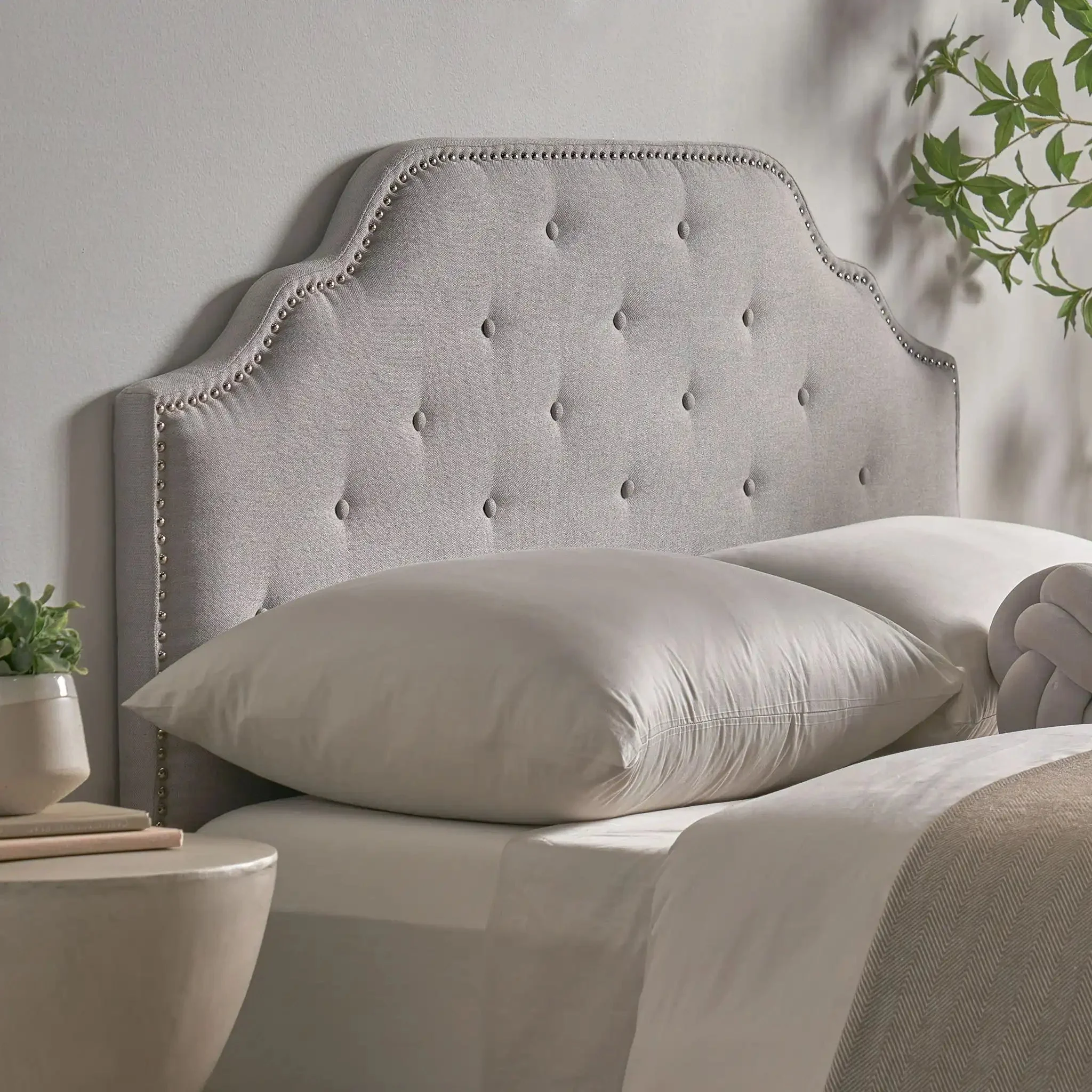 Luella - Button Tufted Upholstered Headboard - Image 4