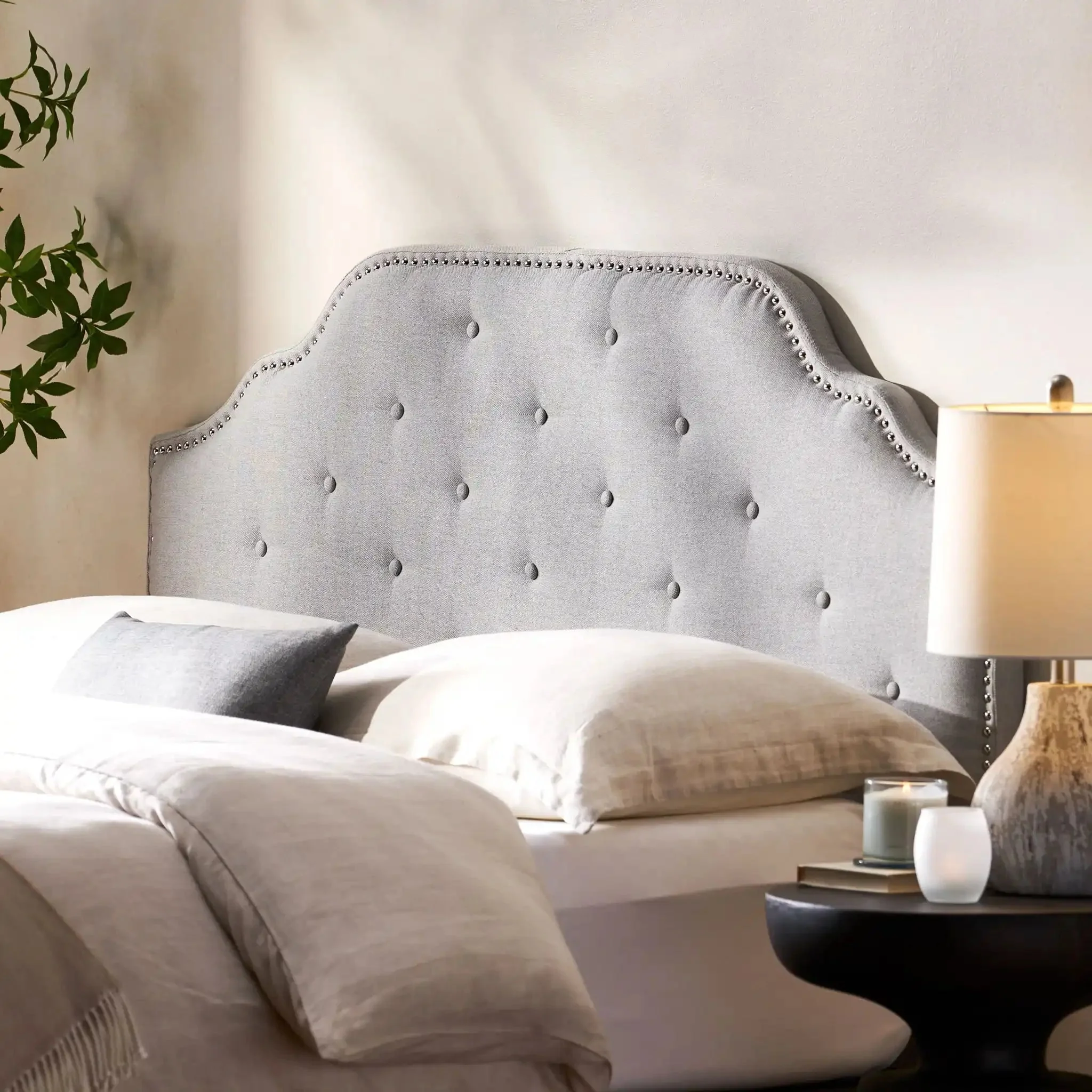 Luella - Button Tufted Upholstered Headboard - Image 5