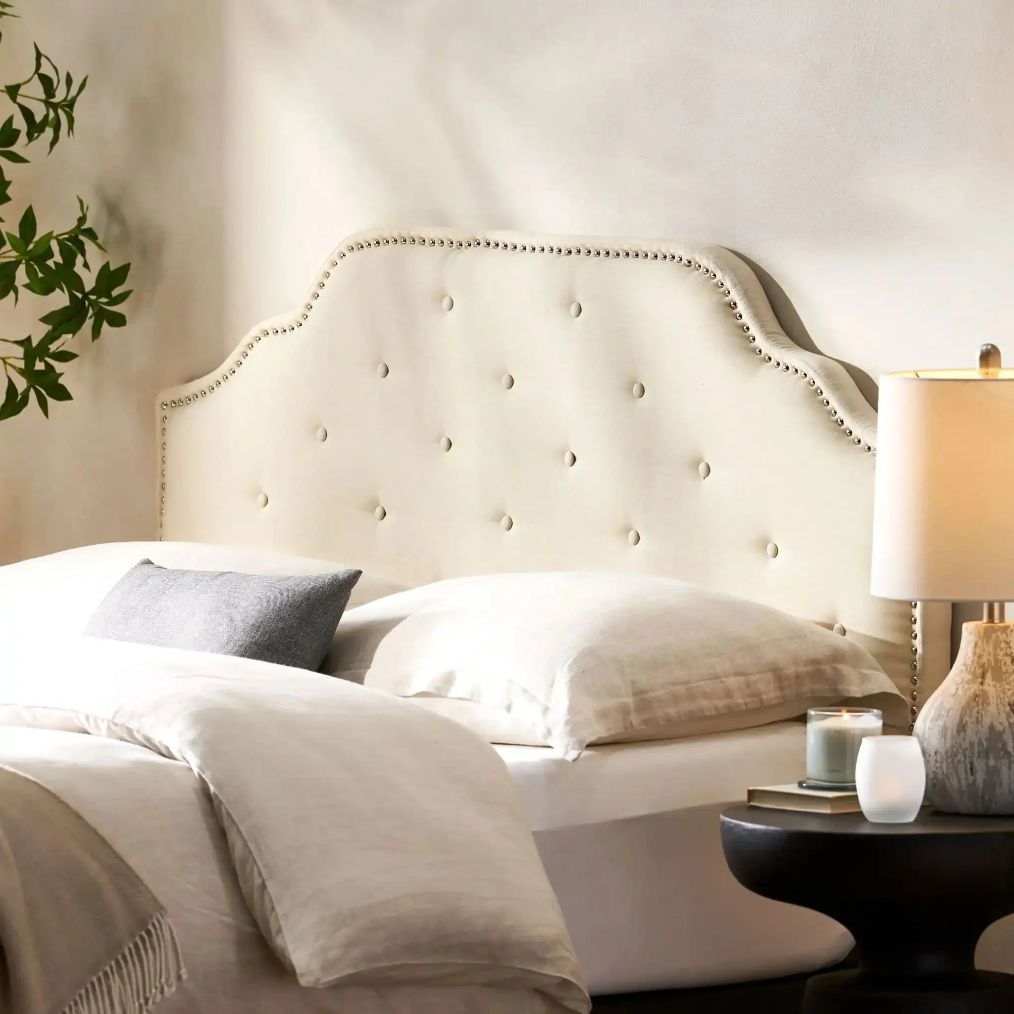 Luella - Button Tufted Upholstered Headboard - Image 6