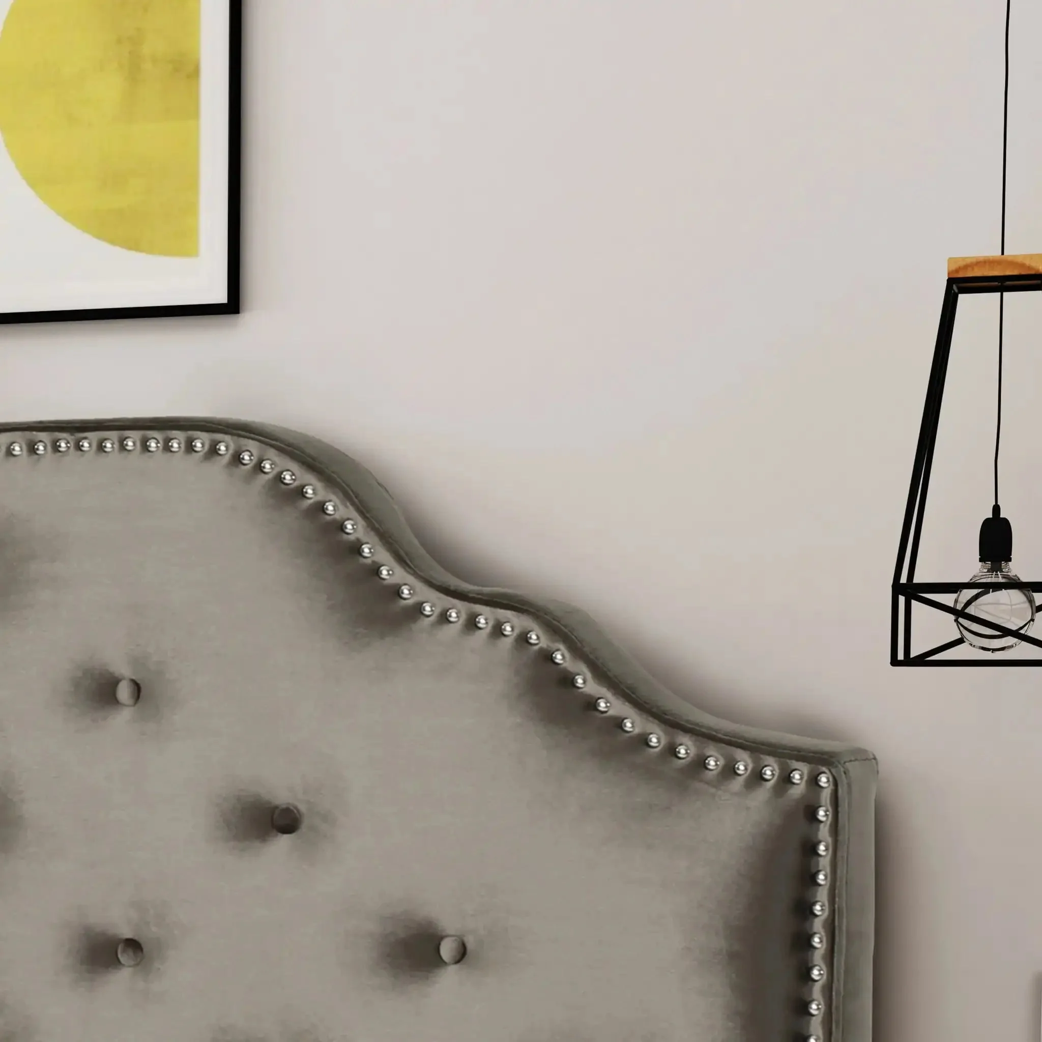 Luella - Button Tufted Upholstered Headboard - Image 8