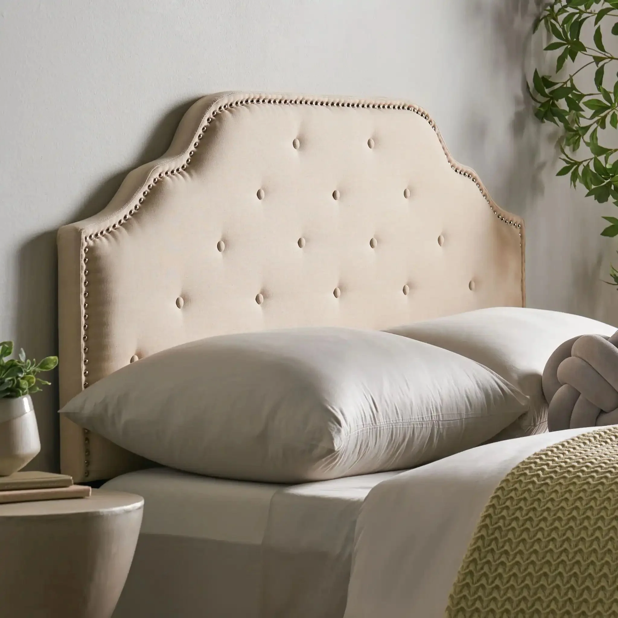 Luella - Button Tufted Upholstered Headboard - Image 9
