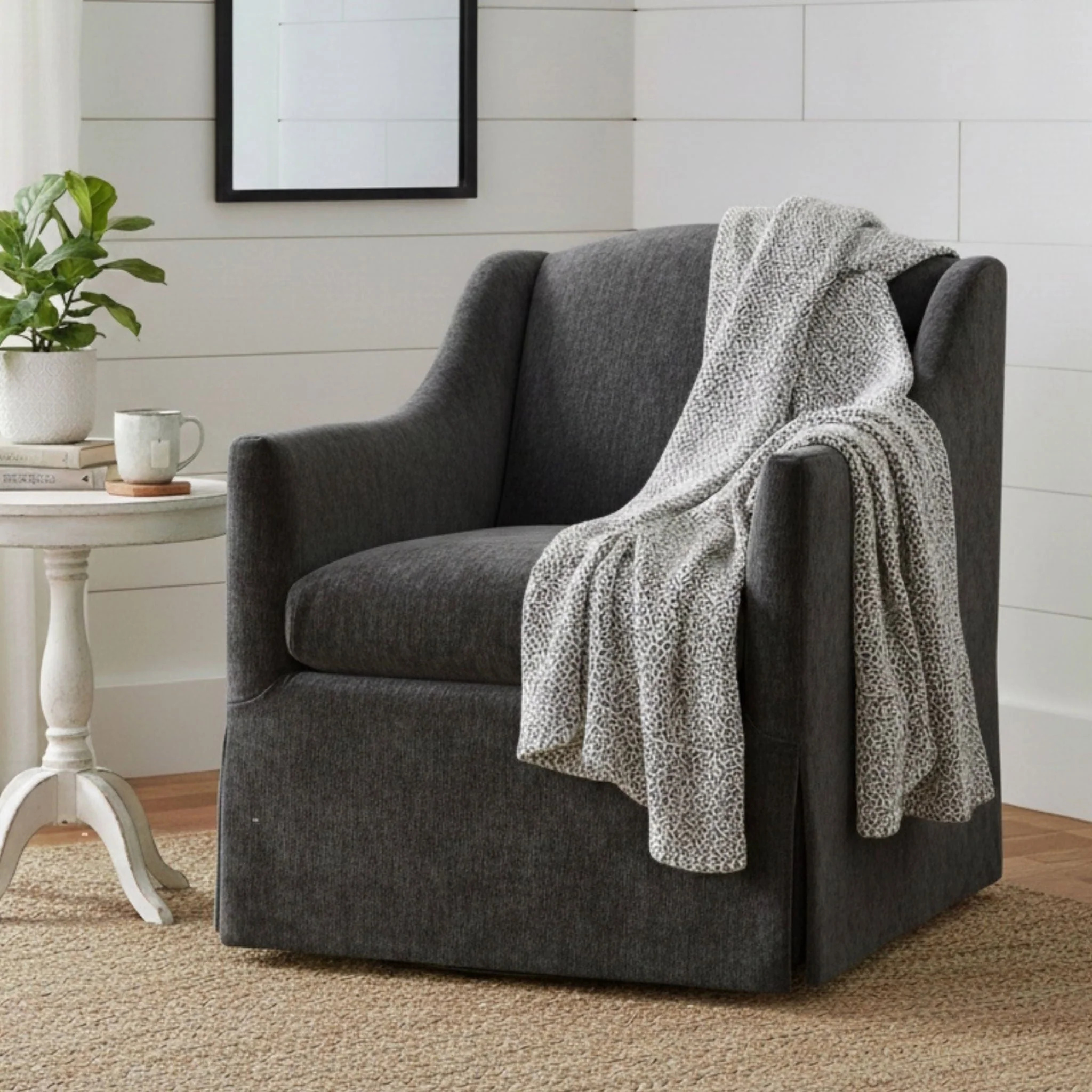 Luisa - Skirted Swivel Accent Chair - Image 8