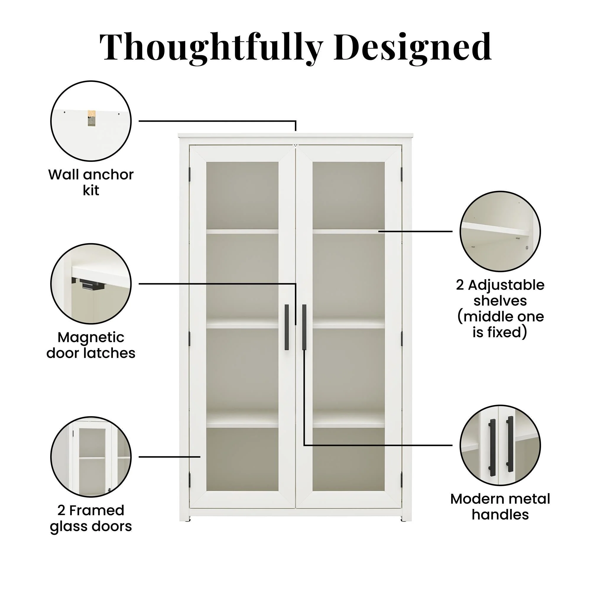 Lulu - Curio Cabinet - White Oak - Image 4
