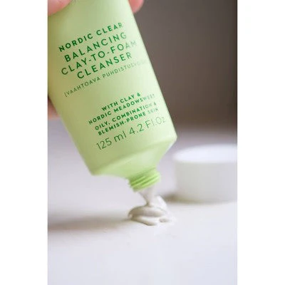 Lumene Nordic Clear Tyyni Balancing Clay-to-Foam Cleanser 4.2 fl oz - Image 4