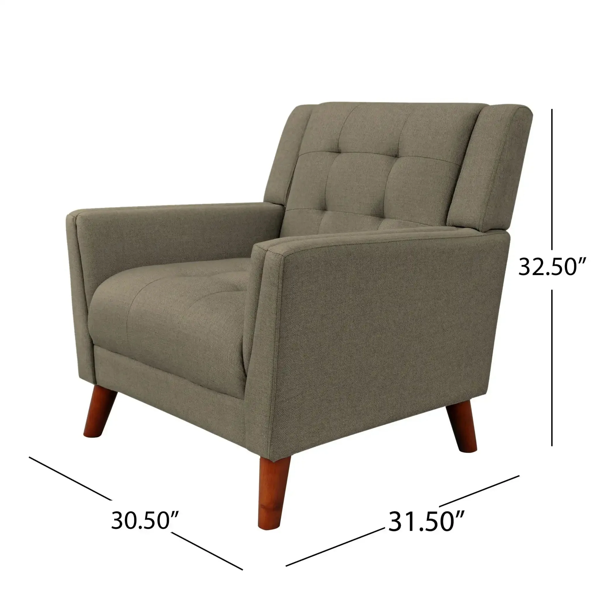 Luminaesque - Fabric Upholstered Armchair With Tufted Back - Image 12