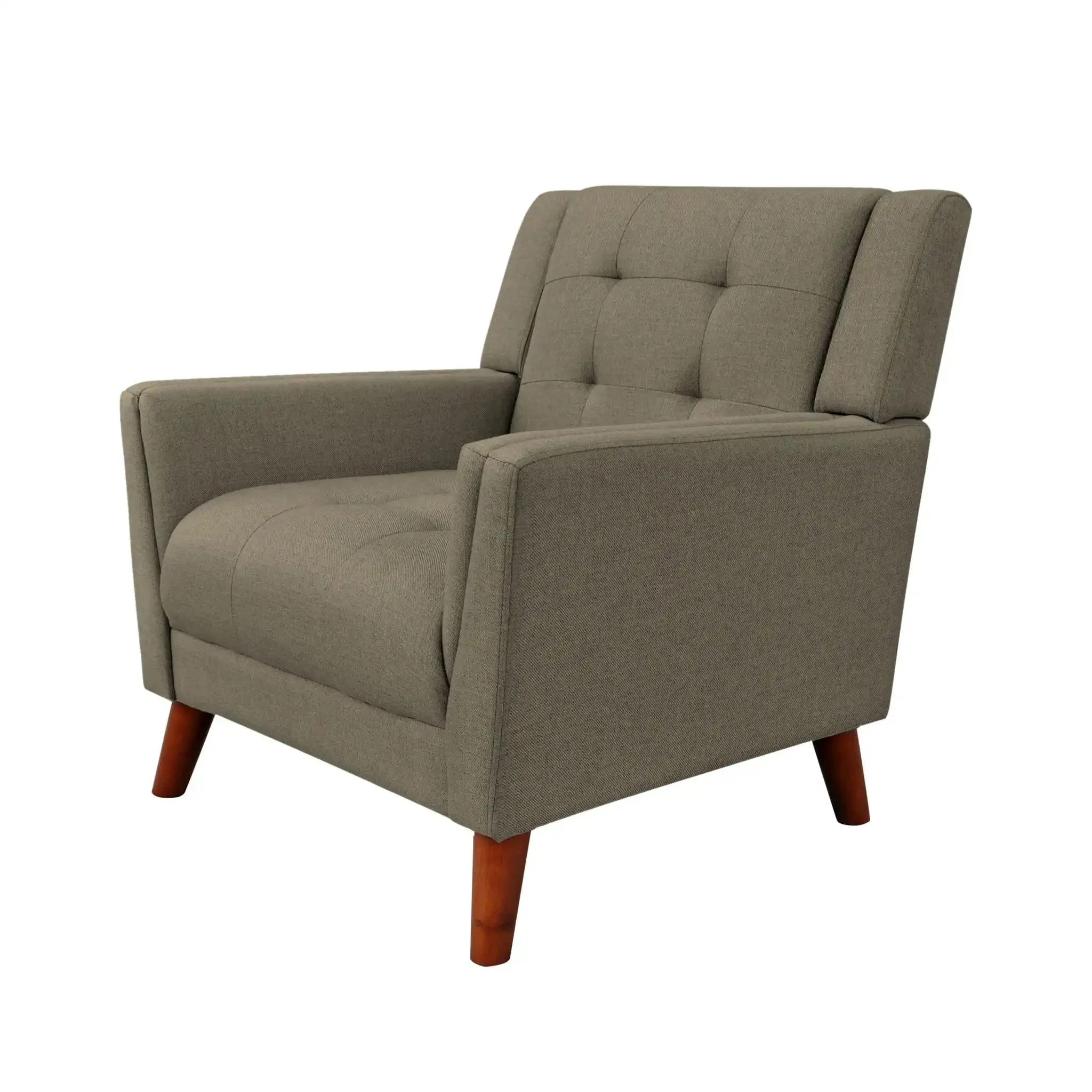 Luminaesque - Fabric Upholstered Armchair With Tufted Back - Image 4