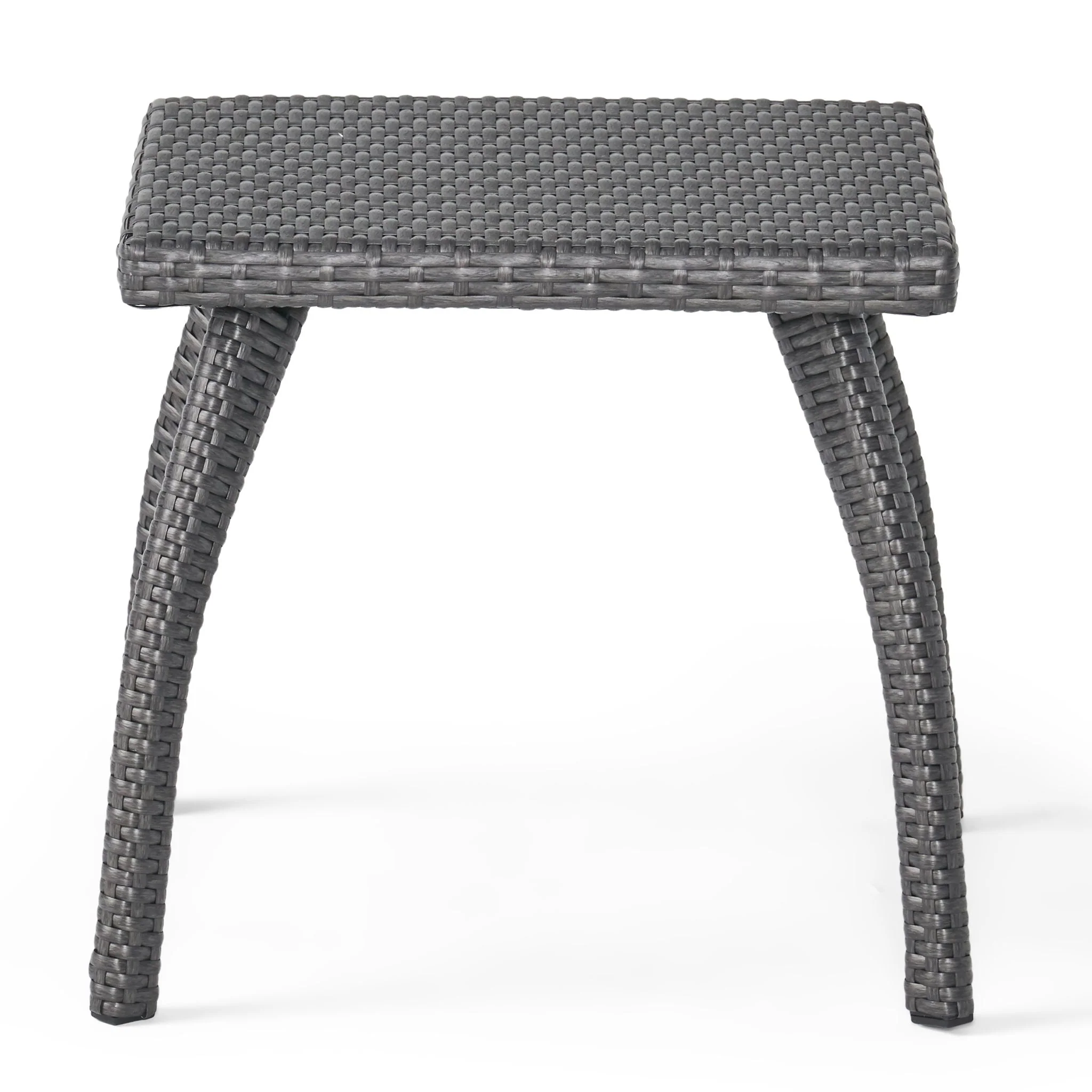 Luminant Outdoor Side Table with Iron Frame - Gray - Image 3