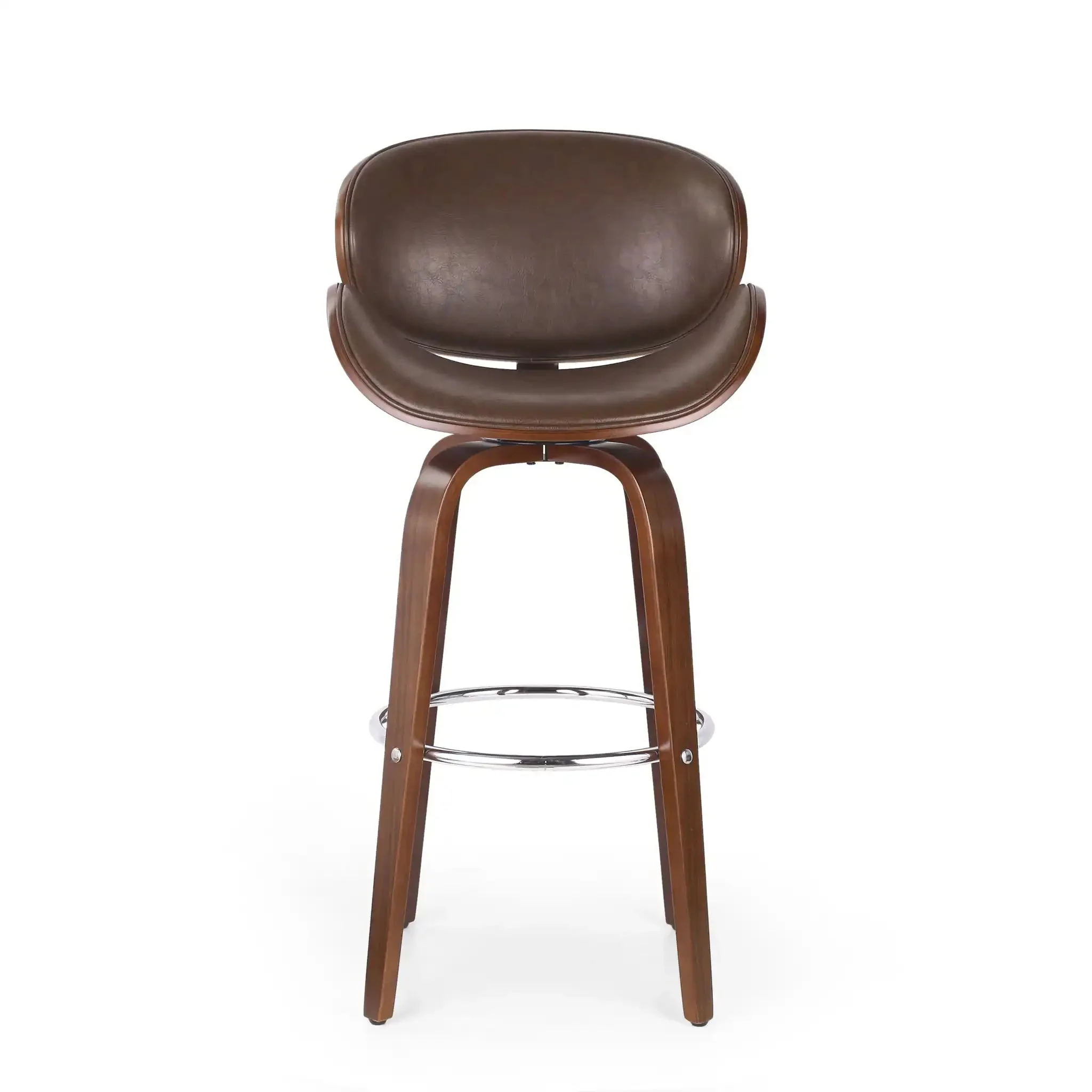 Lumos - Mid Century Modern Upholstered Swivel Barstool - Image 3